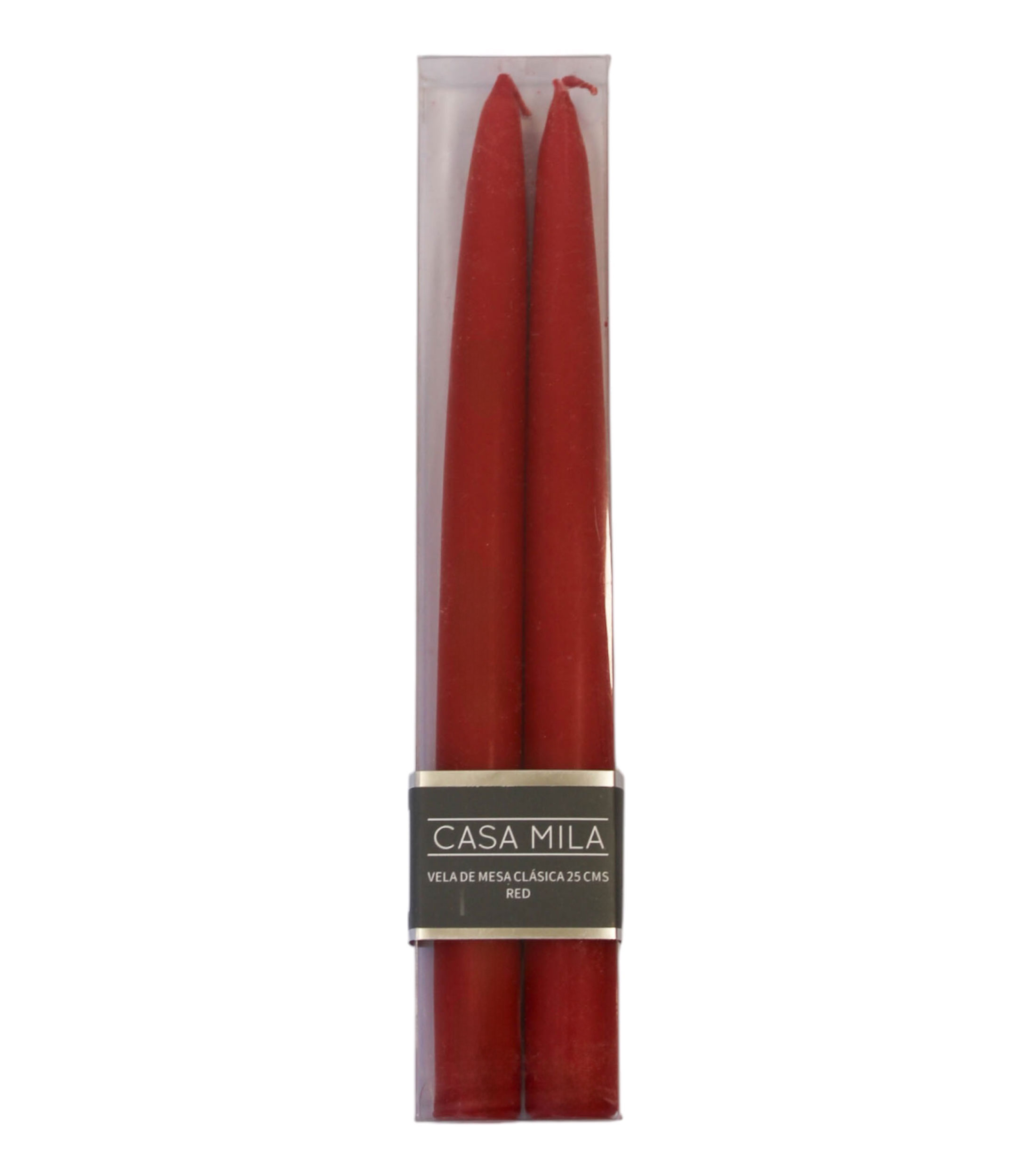 Set 2 Velas de Mesa Tapper, Roja