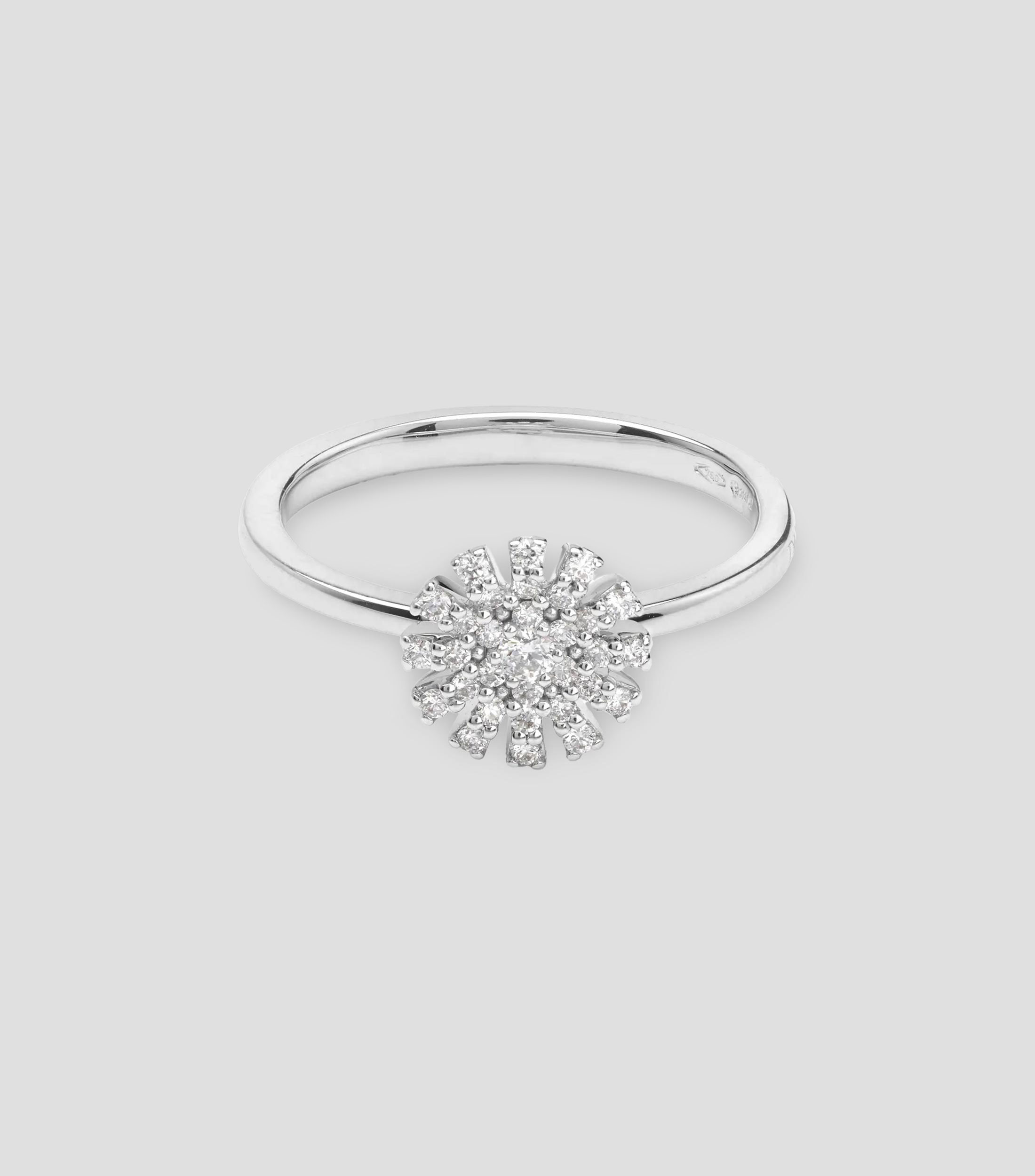 Anillo en oro blanco de 18 kilates Margherita con diamantes Mujer