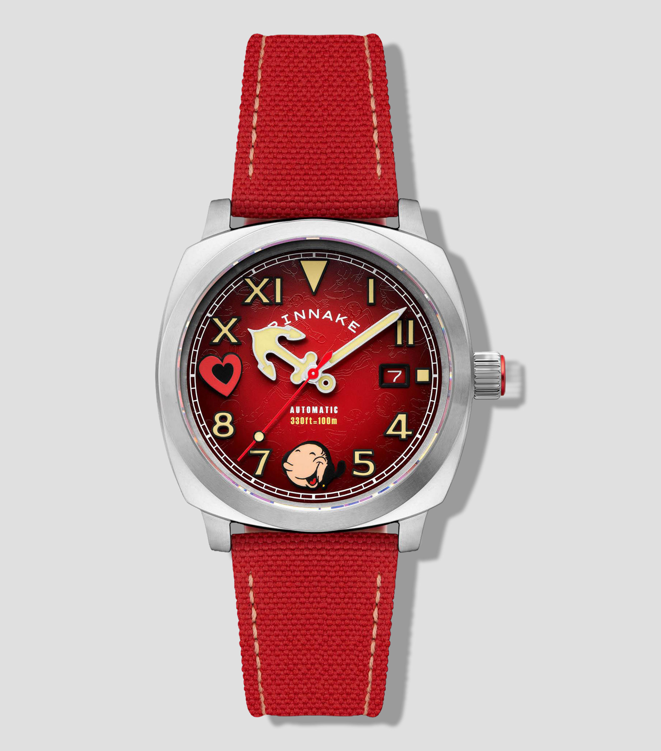 Reloj Unisex Hull California Automatic Popeye Oyl Casual Rojo