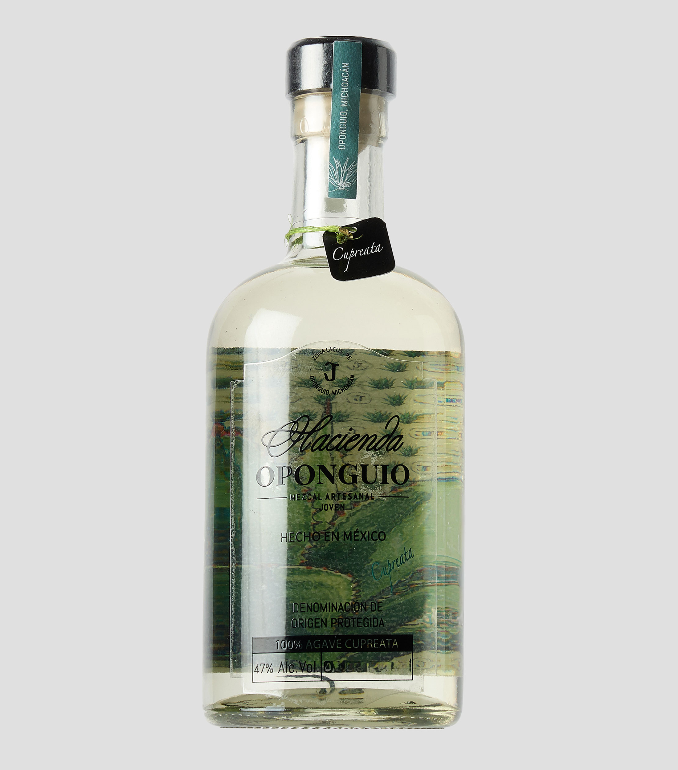 Mezcal artesanal joven Hacienda Oponguio Cupreata, 750 ml
