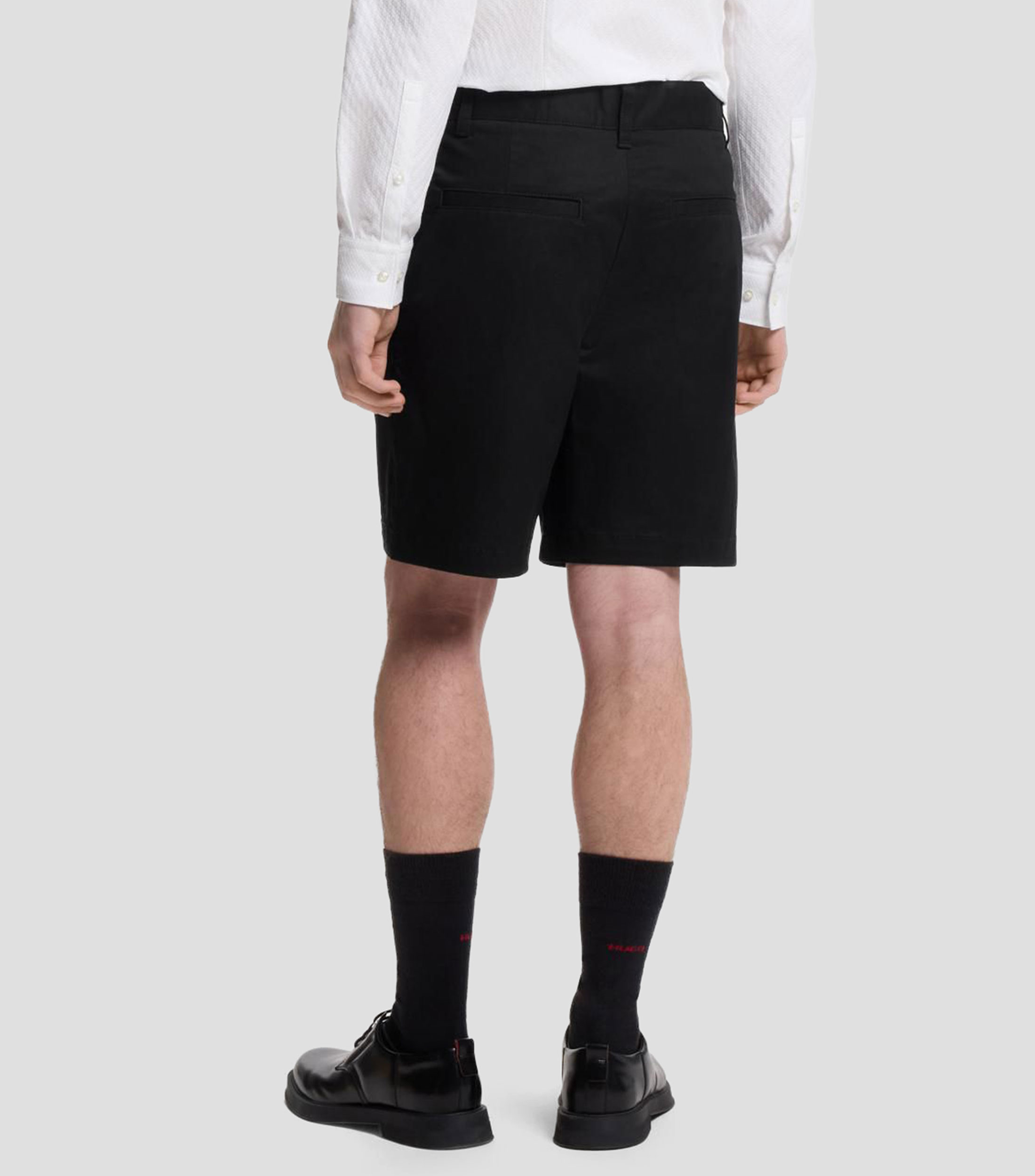 Shorts slim en algodón elástico mercerizado Hombre