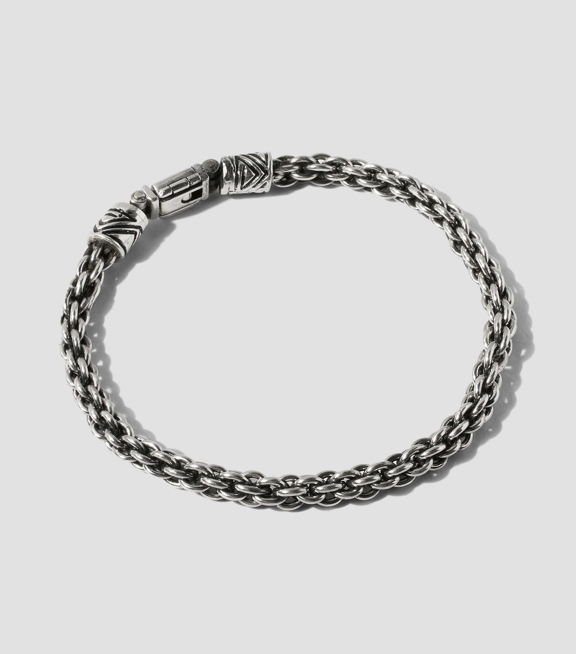 Pulsera en plata .925 con aros entrelazados Hombre