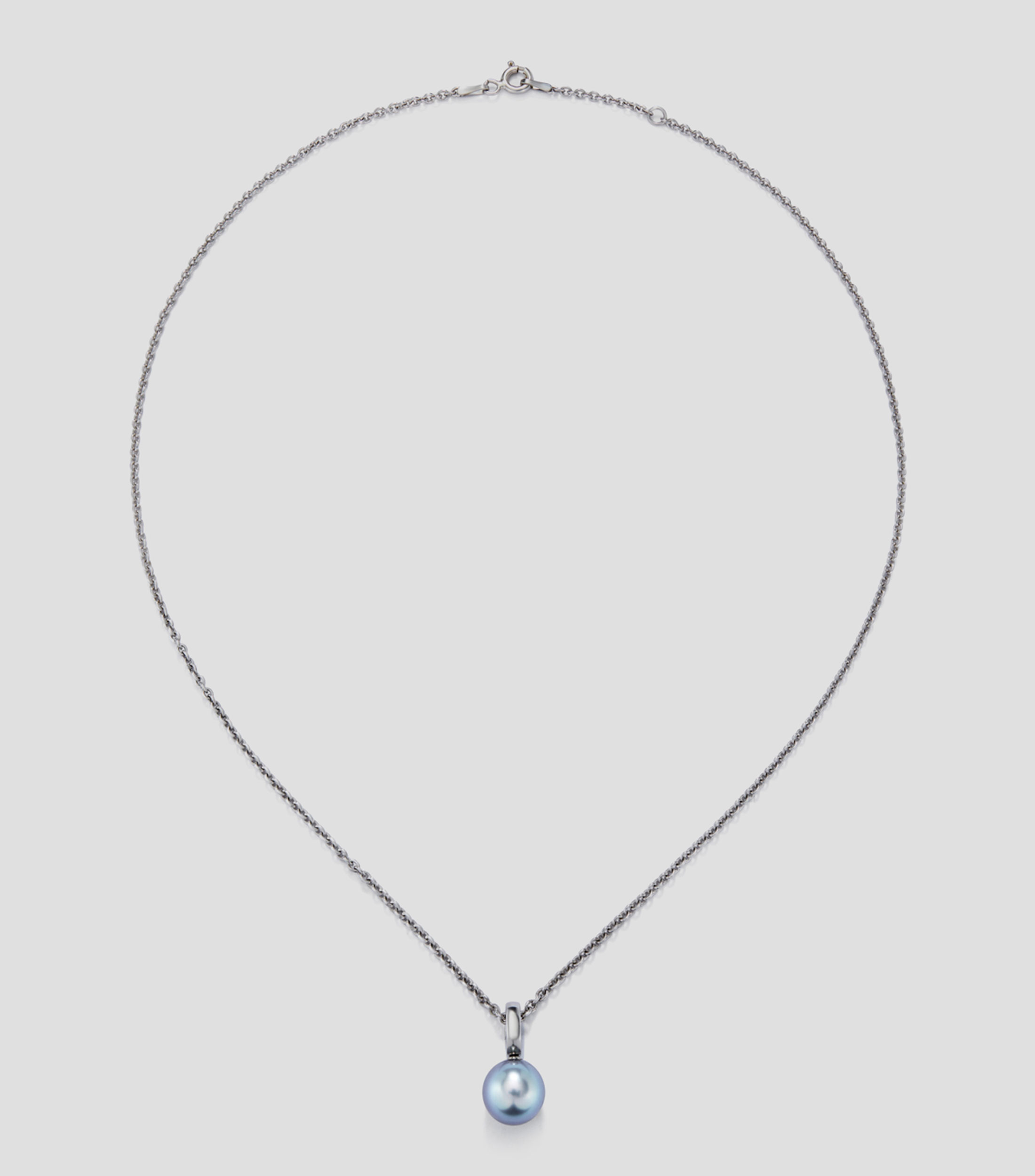 Collar con dije de perla en plata Tahití Mujer