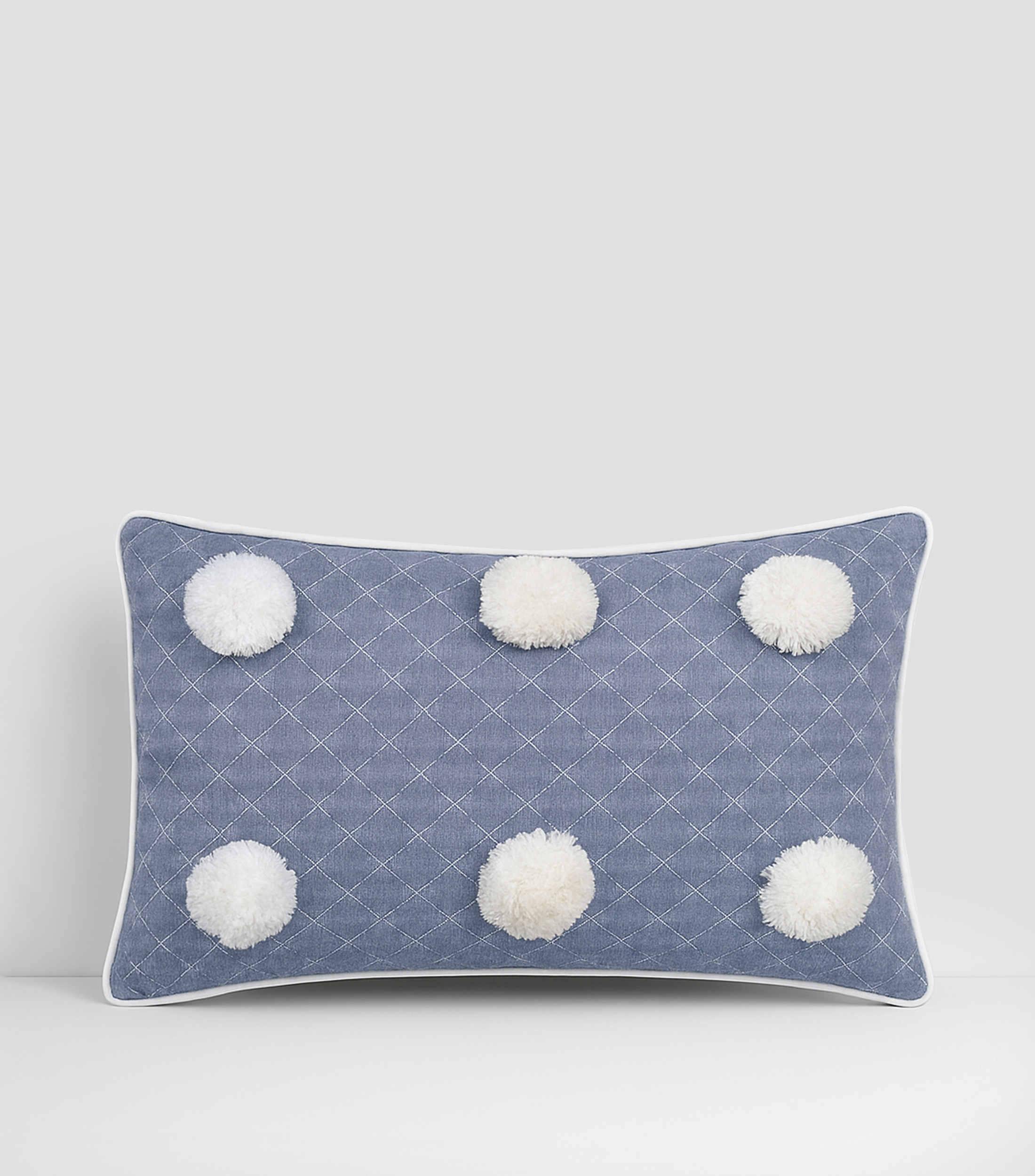 Cojín Decorativo Crudo Azul