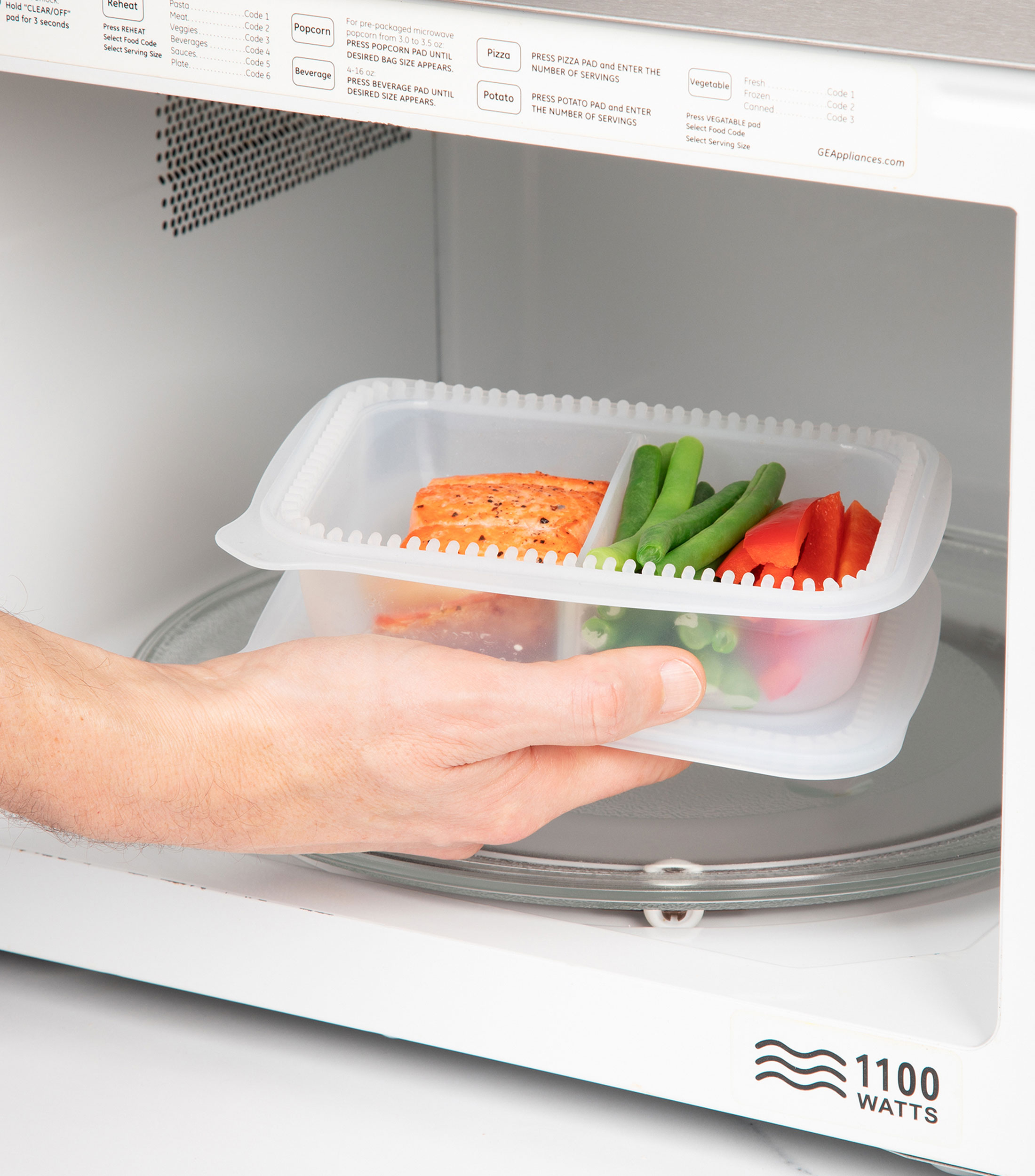 Contenedor para alimento con division