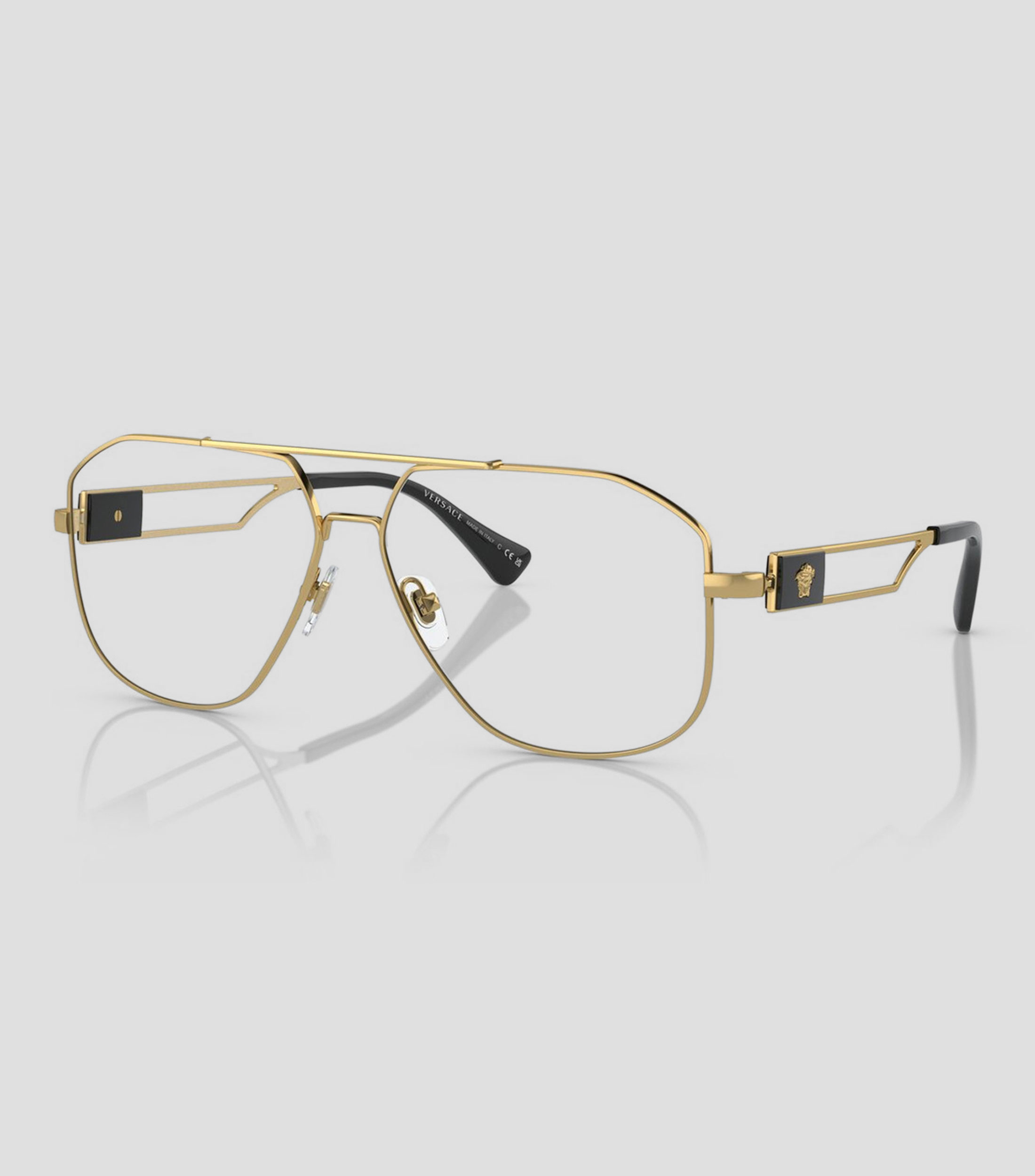 Lentes oftálmicos aviador dorados Hombre
