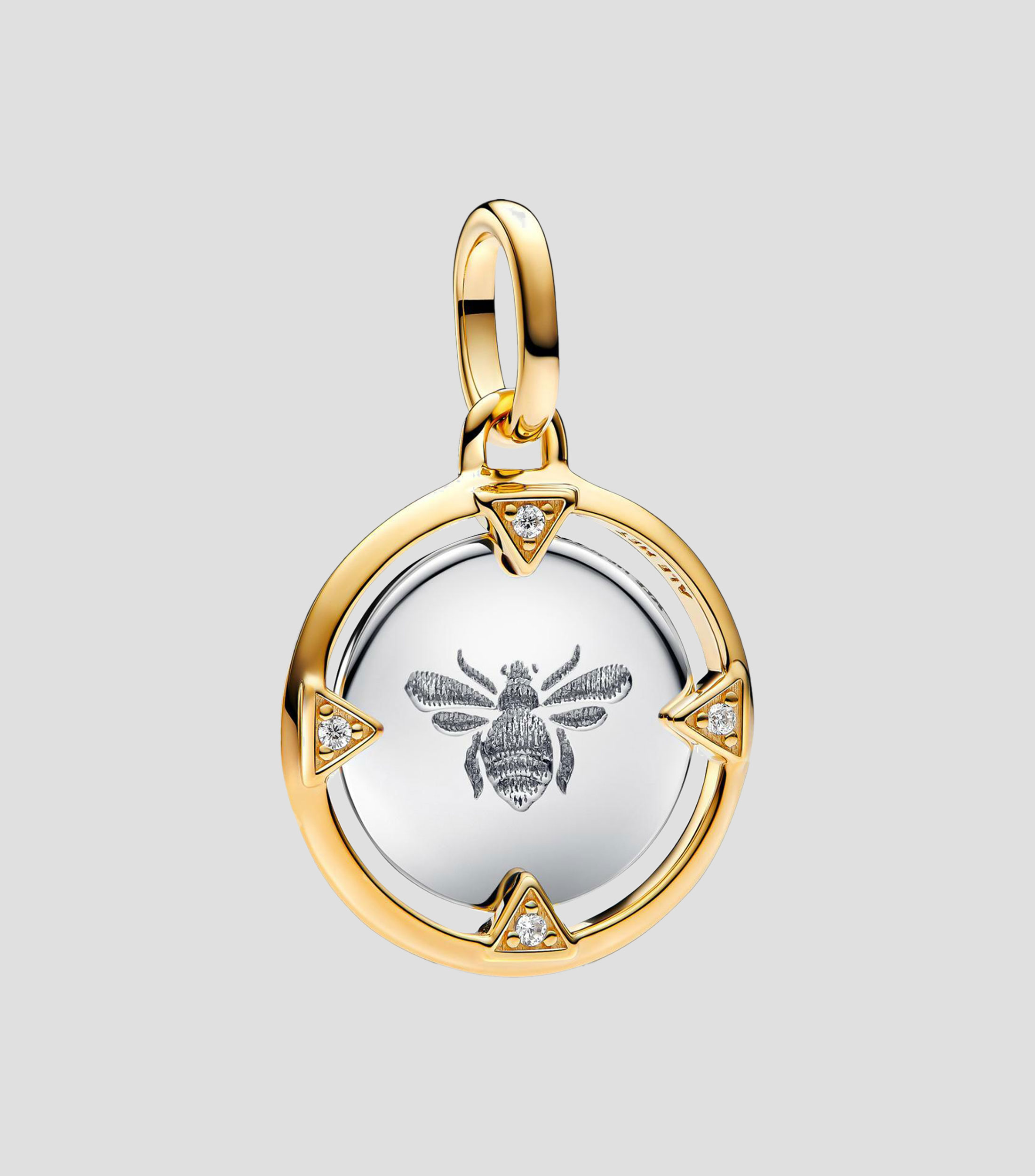 Charm Abeja en plata con Zirconias Cúbicas Mujer