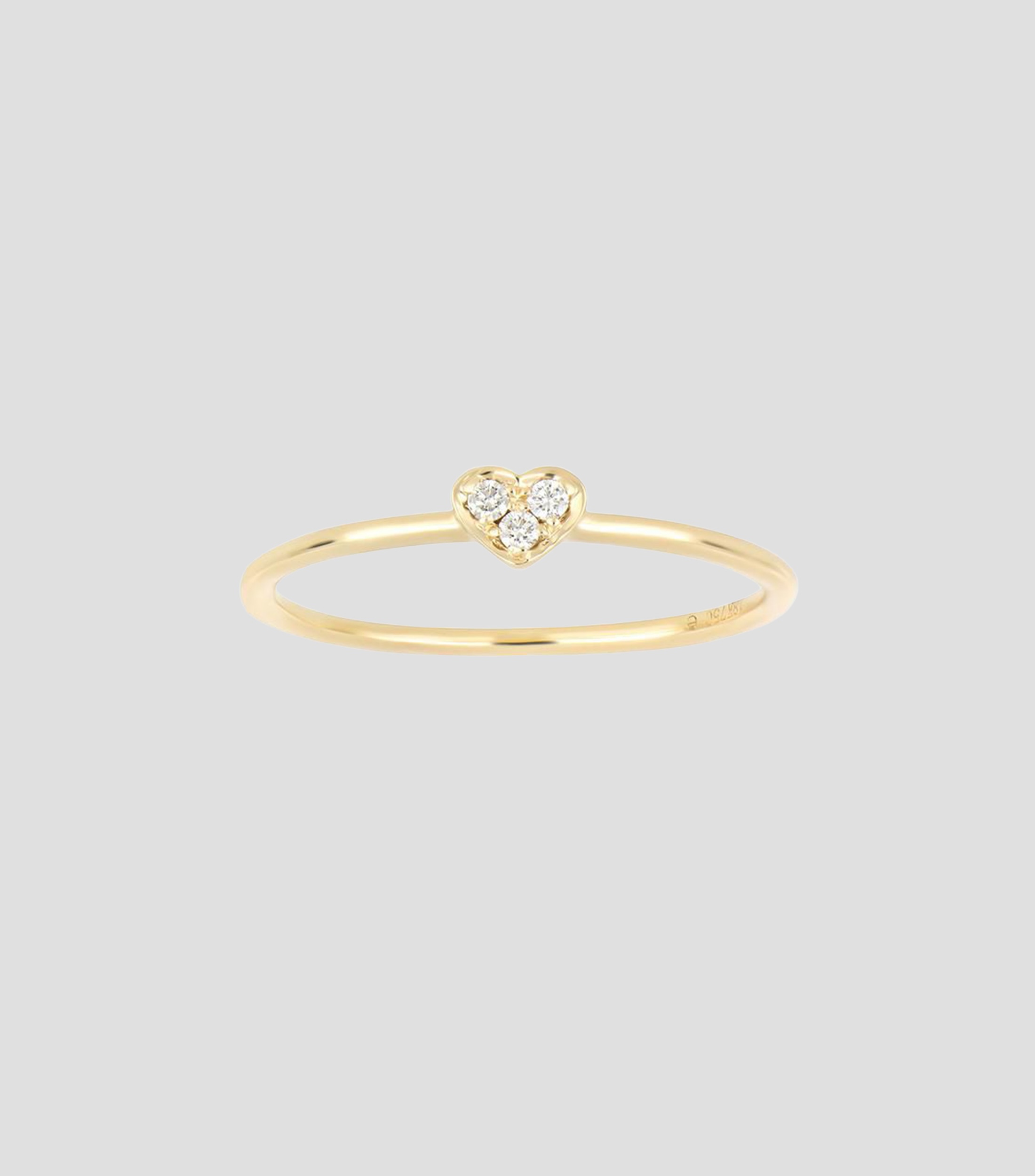 Anillo en Oro amarillo de 18 Kilates con diamante Mujer