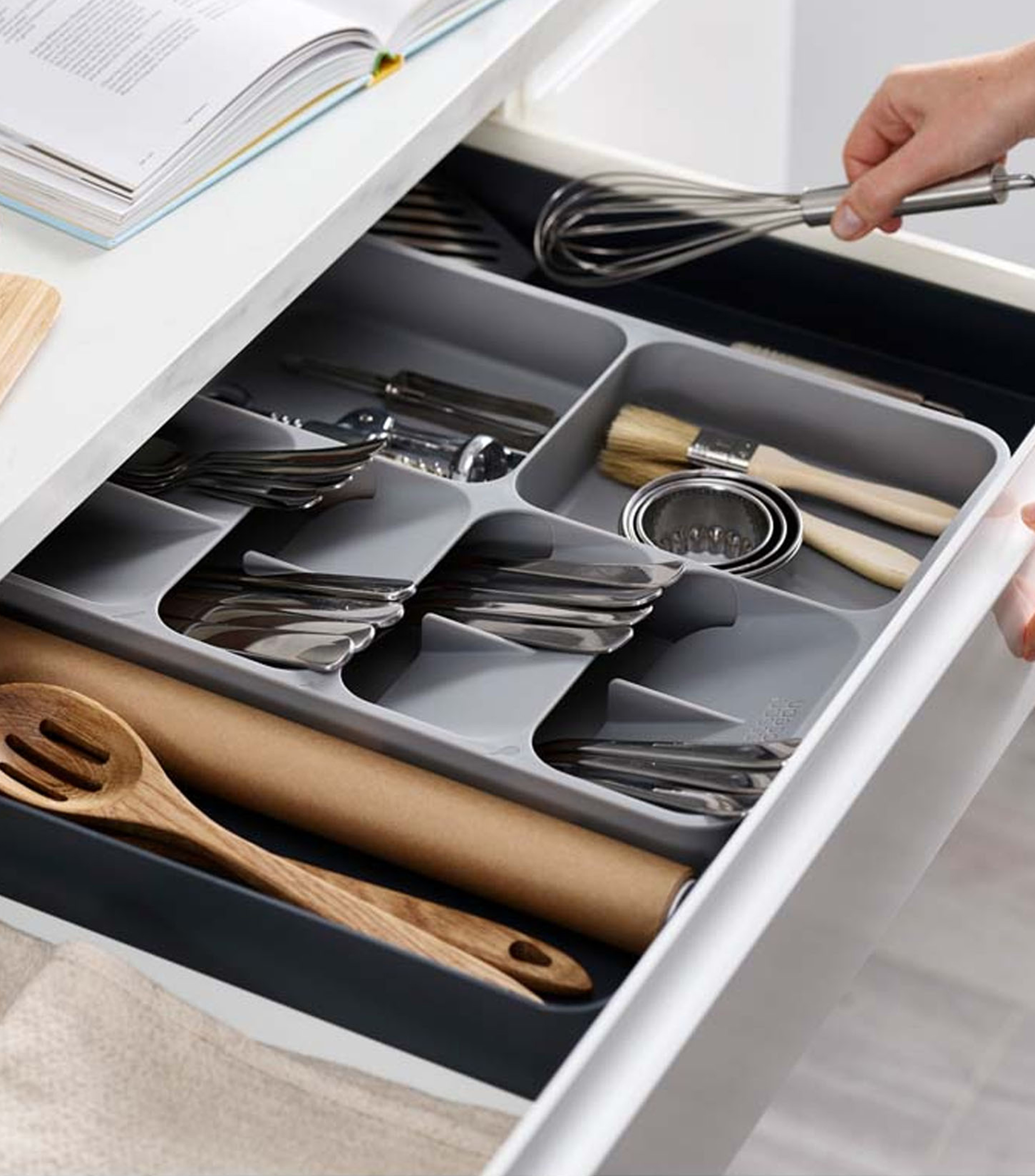 Organizador para cubiertos multicolor