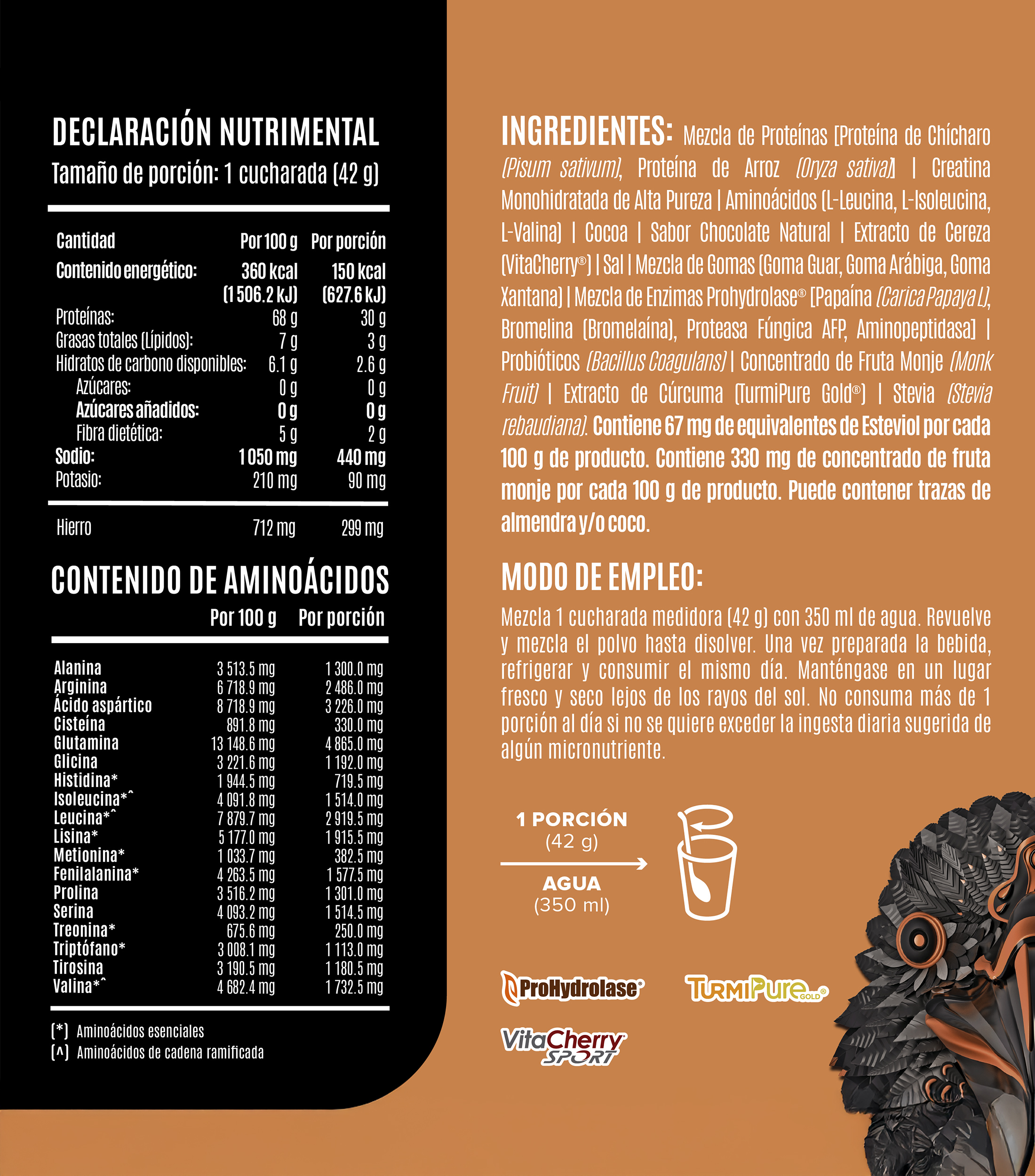 Suplemento alimenticio Falcon Performance Choco Bronze, 1.9 Kg