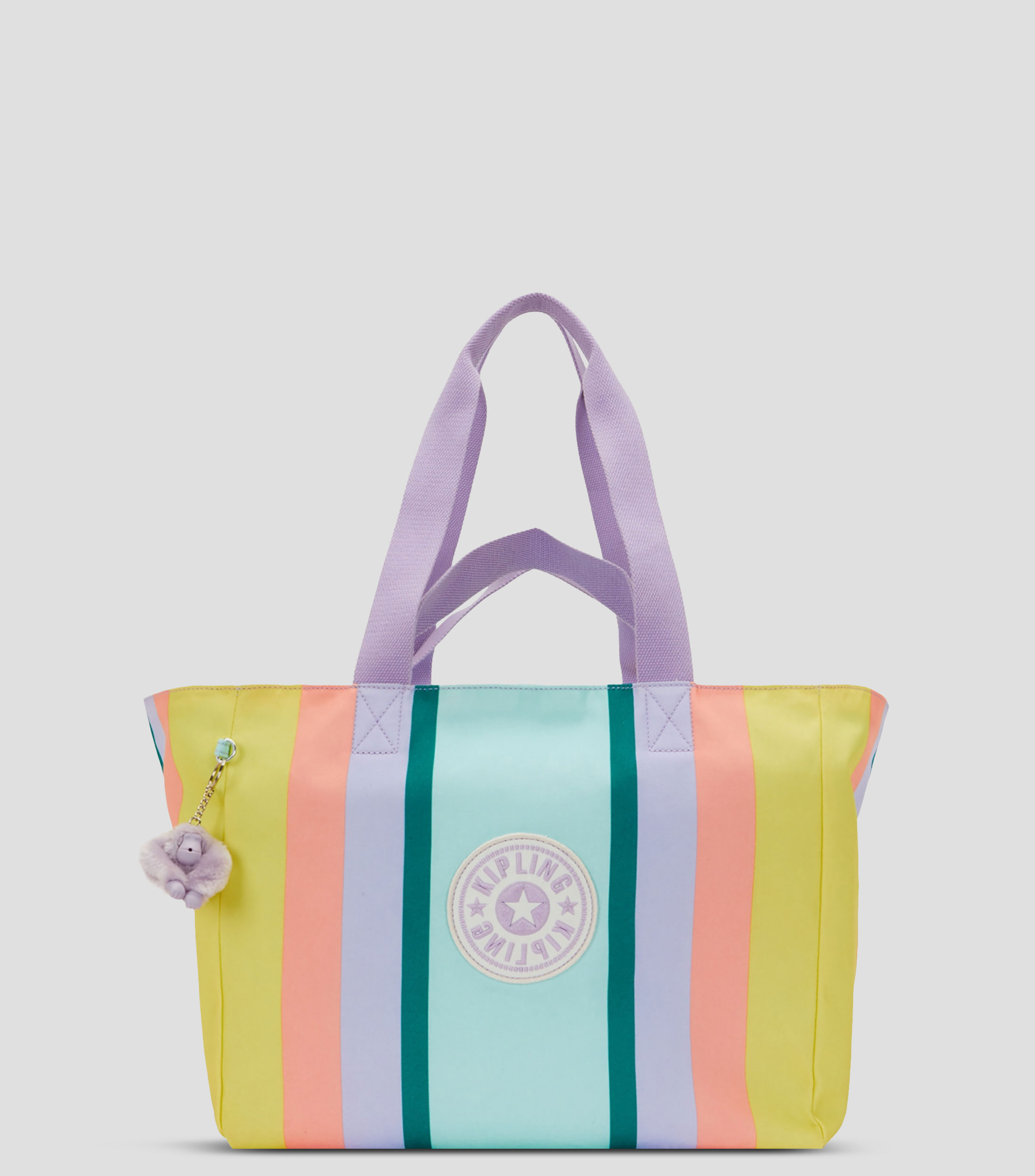 Bolsa tote multicolor Naomi con rayas Unisex
