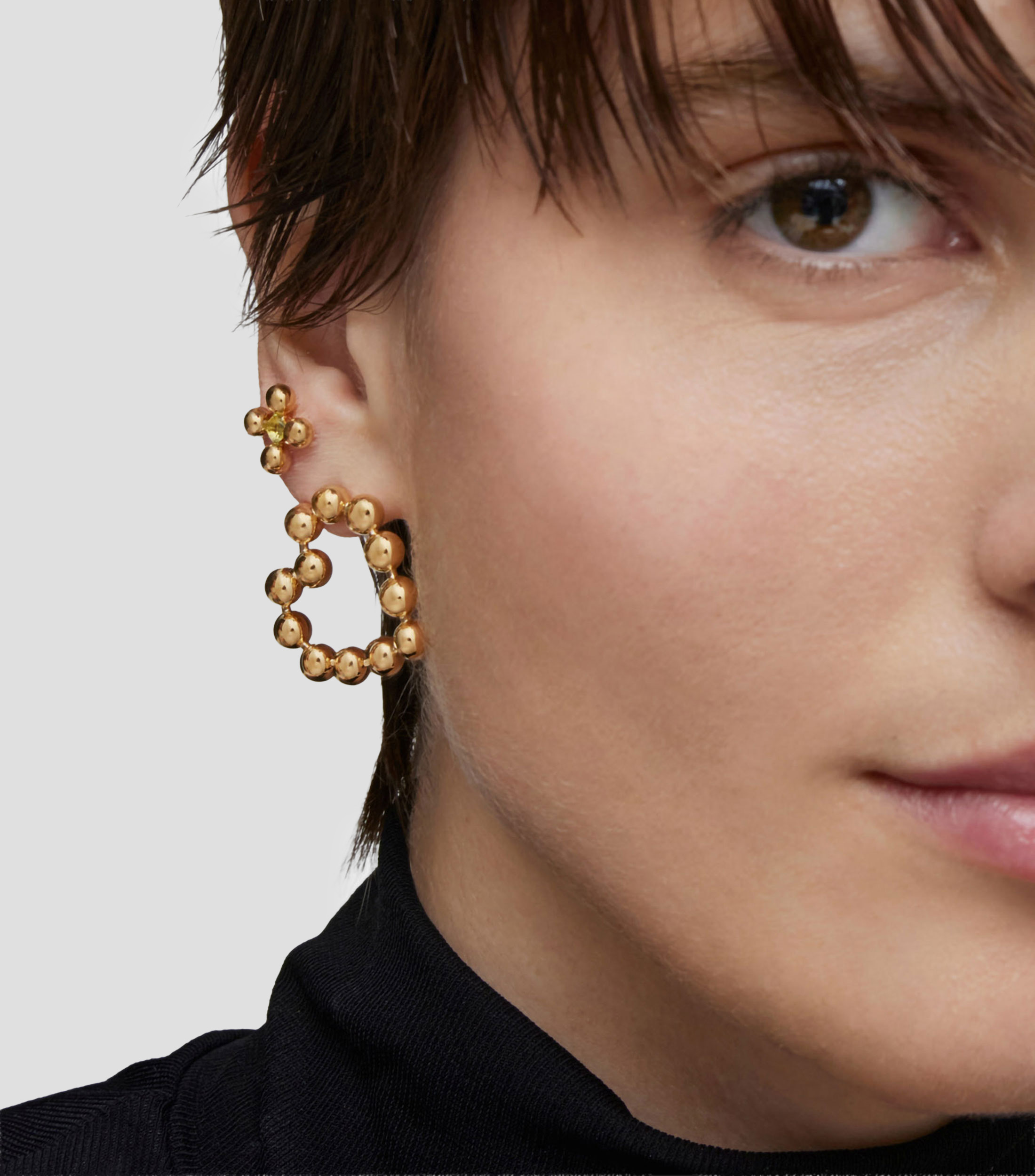 Aretes corazon Mujer