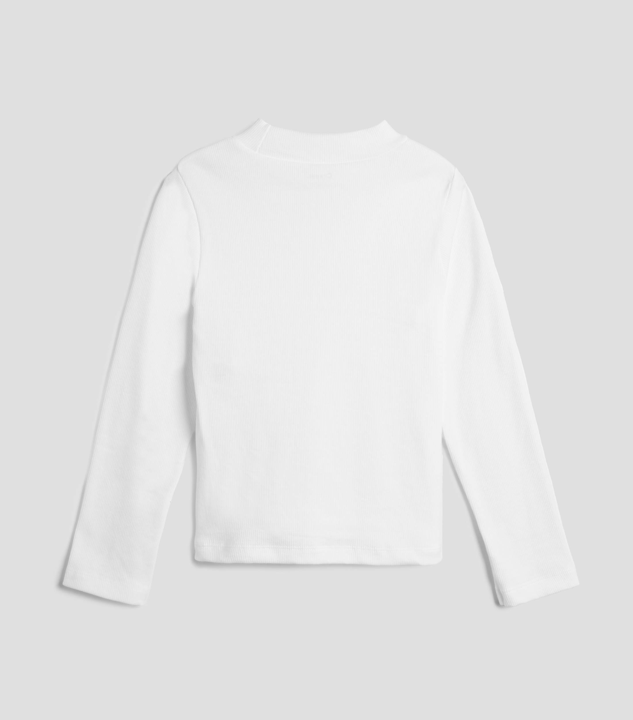 Playera cuello alto manga larga lisa Niño