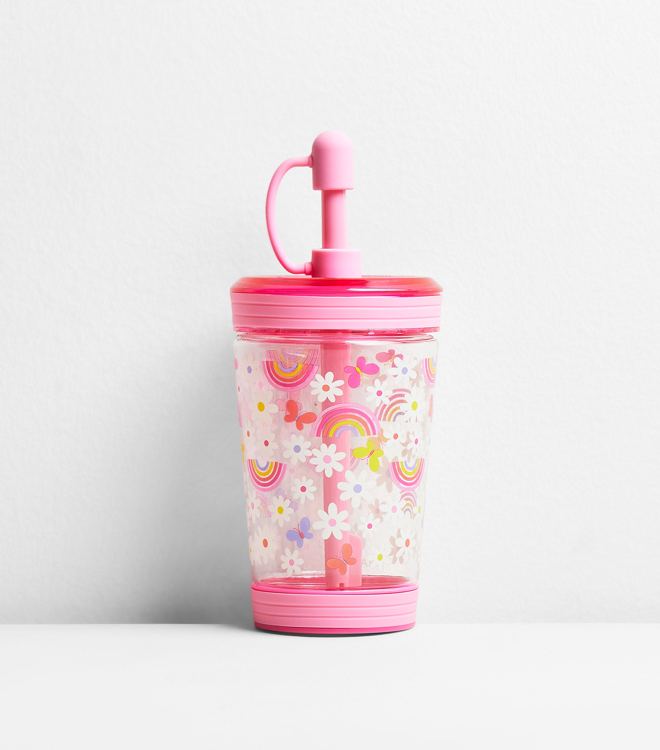 Vaso tumbler Arcoíris Mari con popote