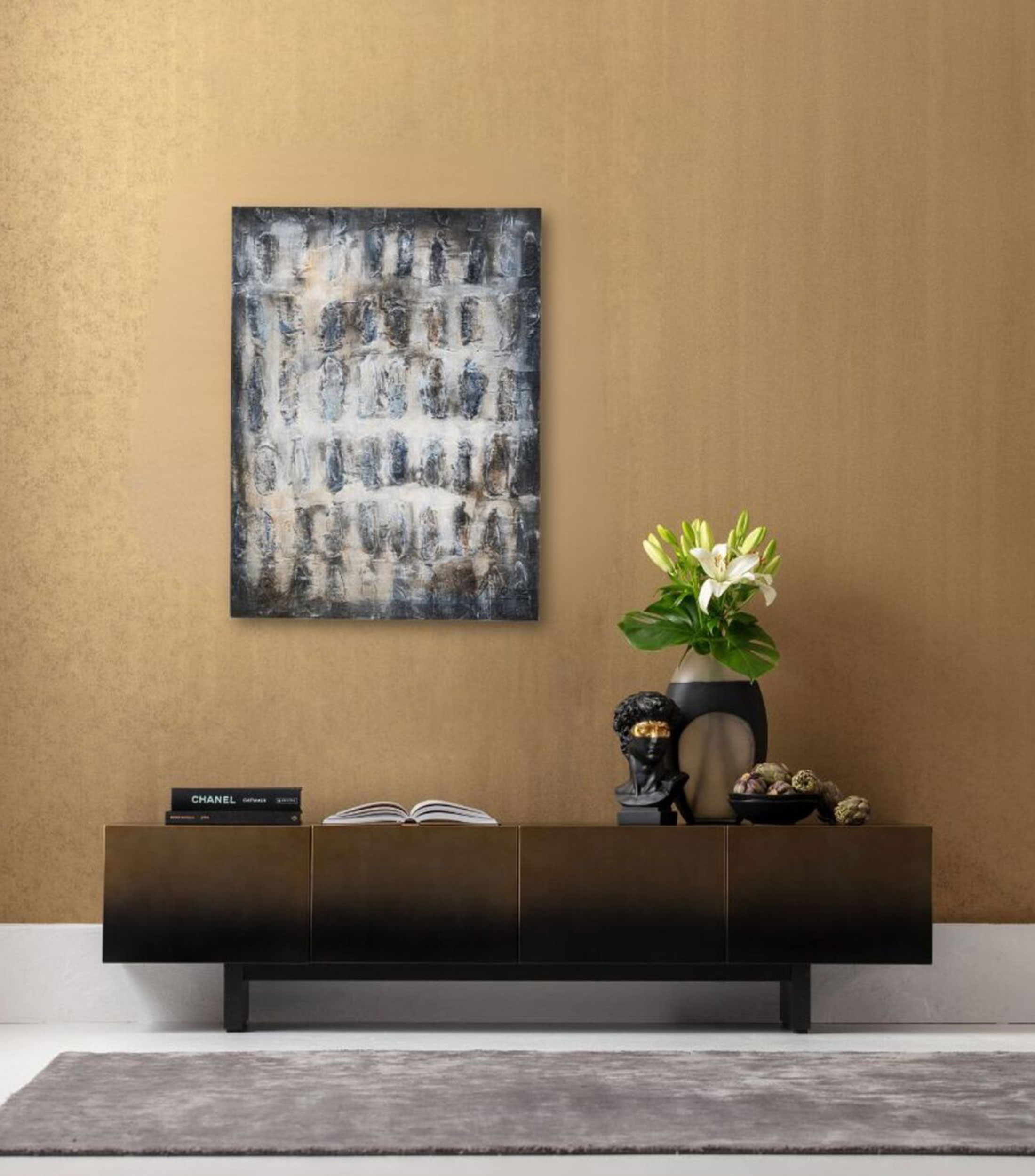Cuadro decorativo Lienzo Shadows en madera