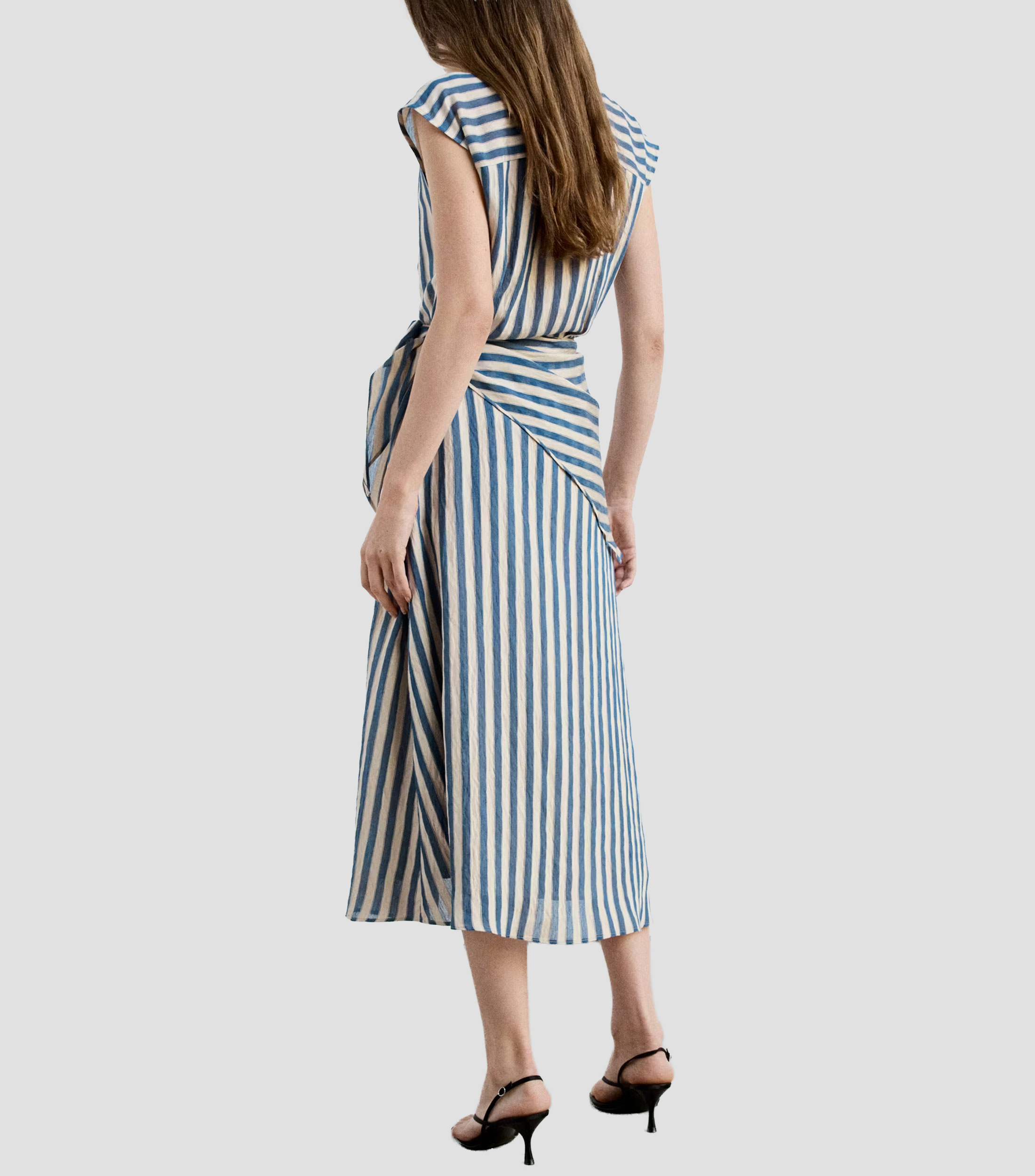 Vestido casual midi Rayas Mujer