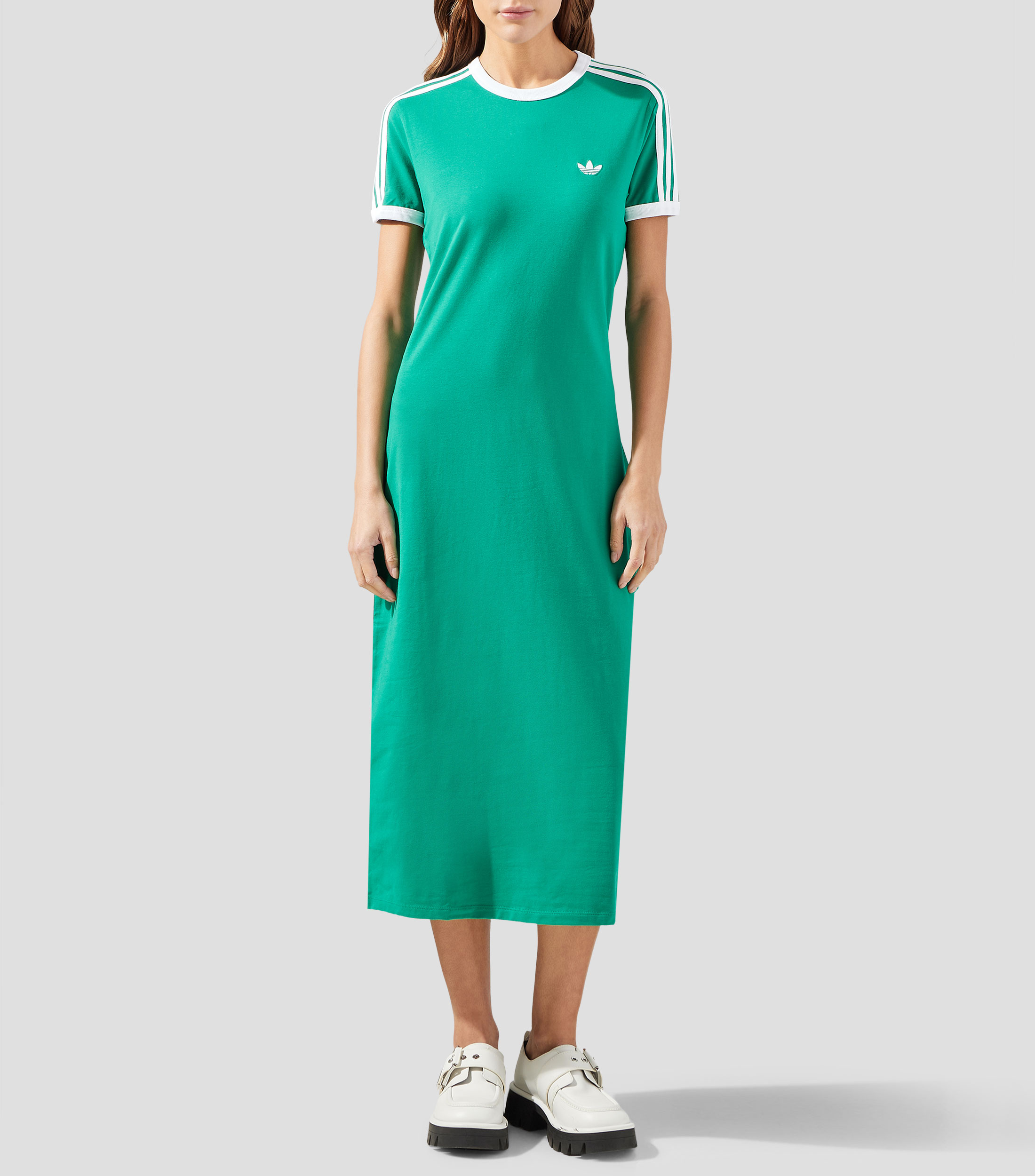 Vestido largo franjas Mujer