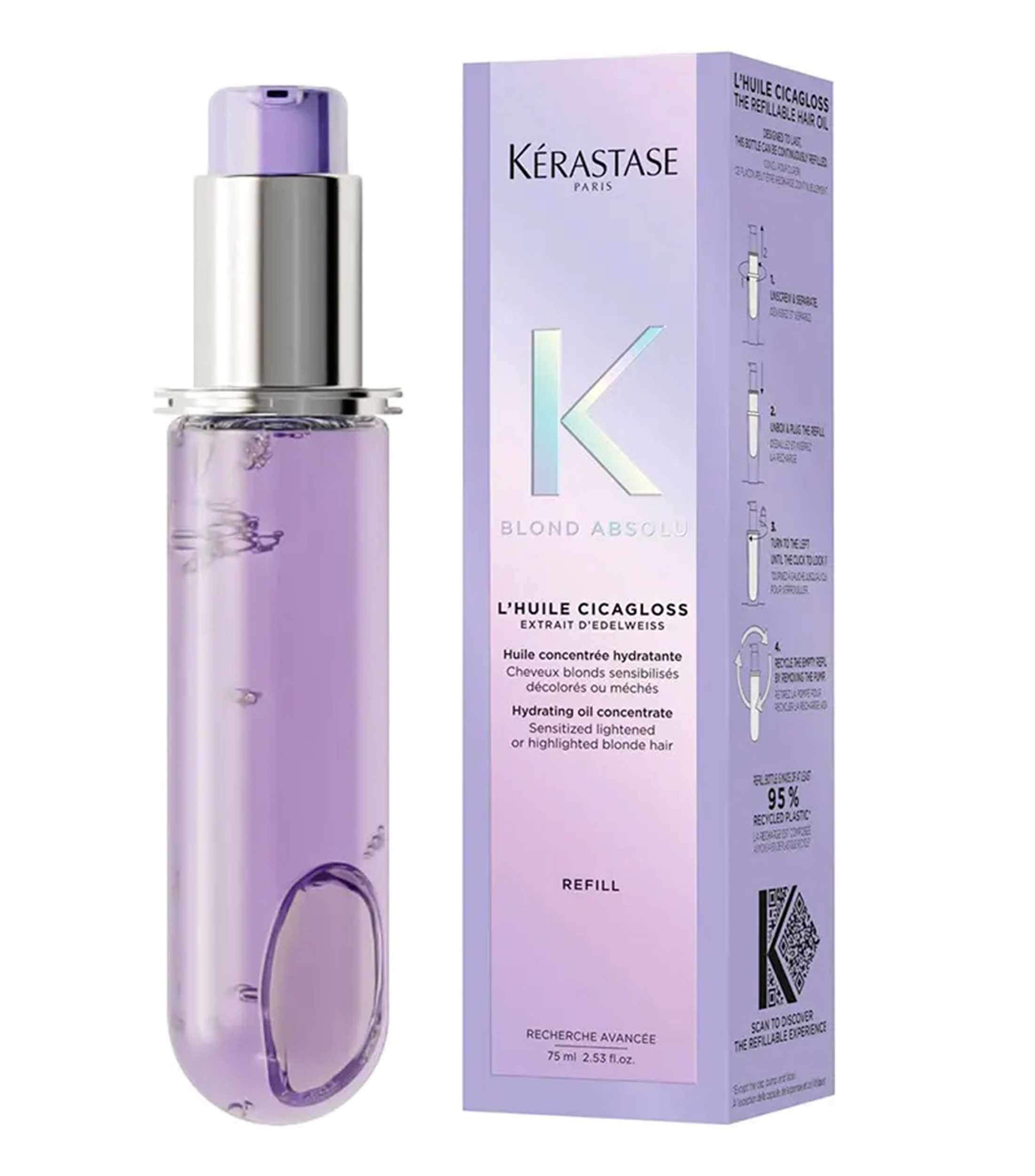 Aceite Capilar para Cabello Rubio, 75 ml
