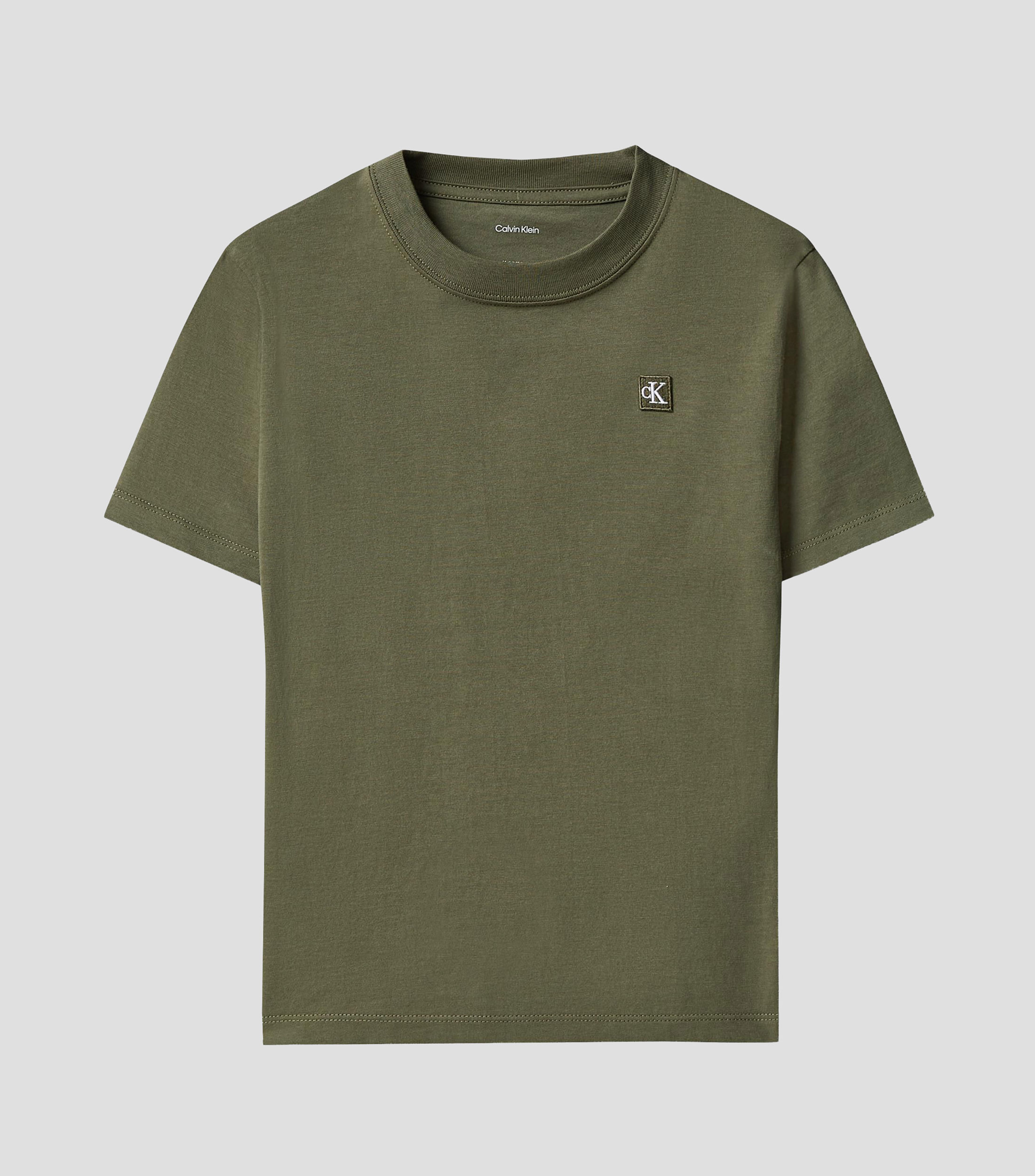 Playera sólida de cuello redondo y manga corta Niño
