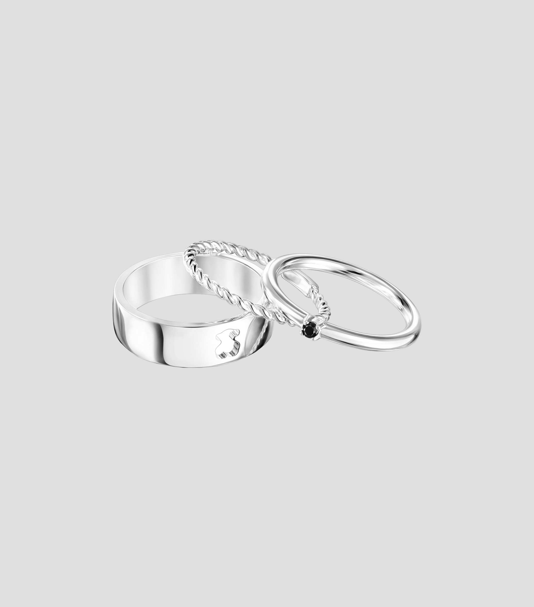 Set 3 Anillos en Plata .925 Mujer