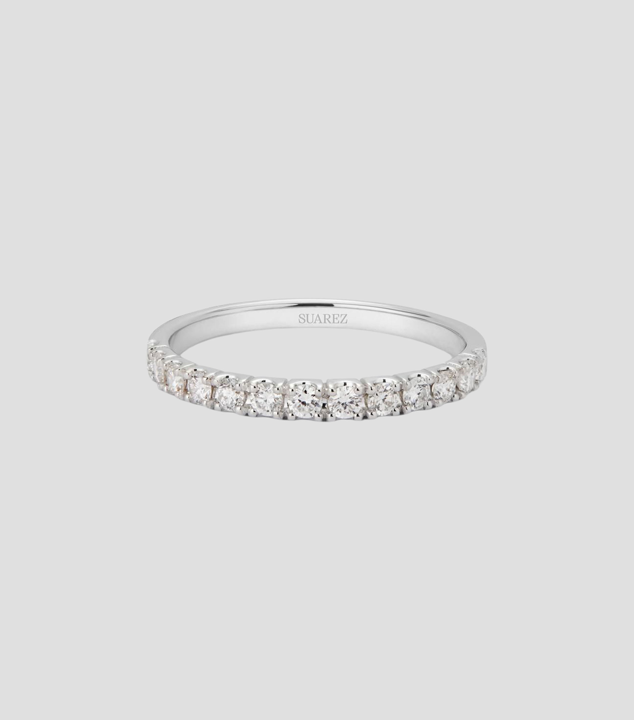 Anillo en Oro blanco de 18 Kilates con diamantes Mujer