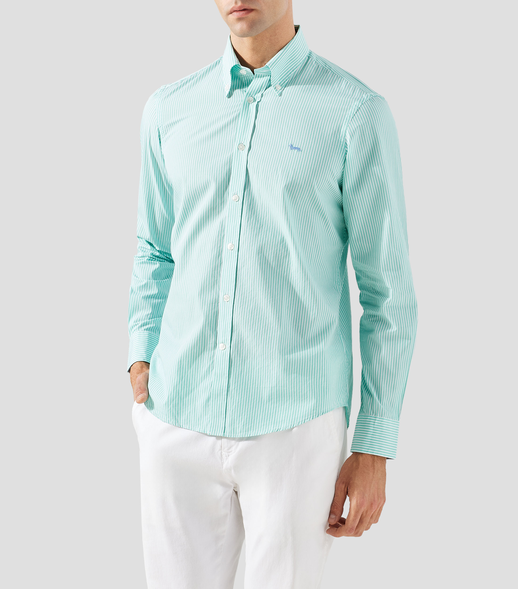Camisa rayas manga larga Hombre