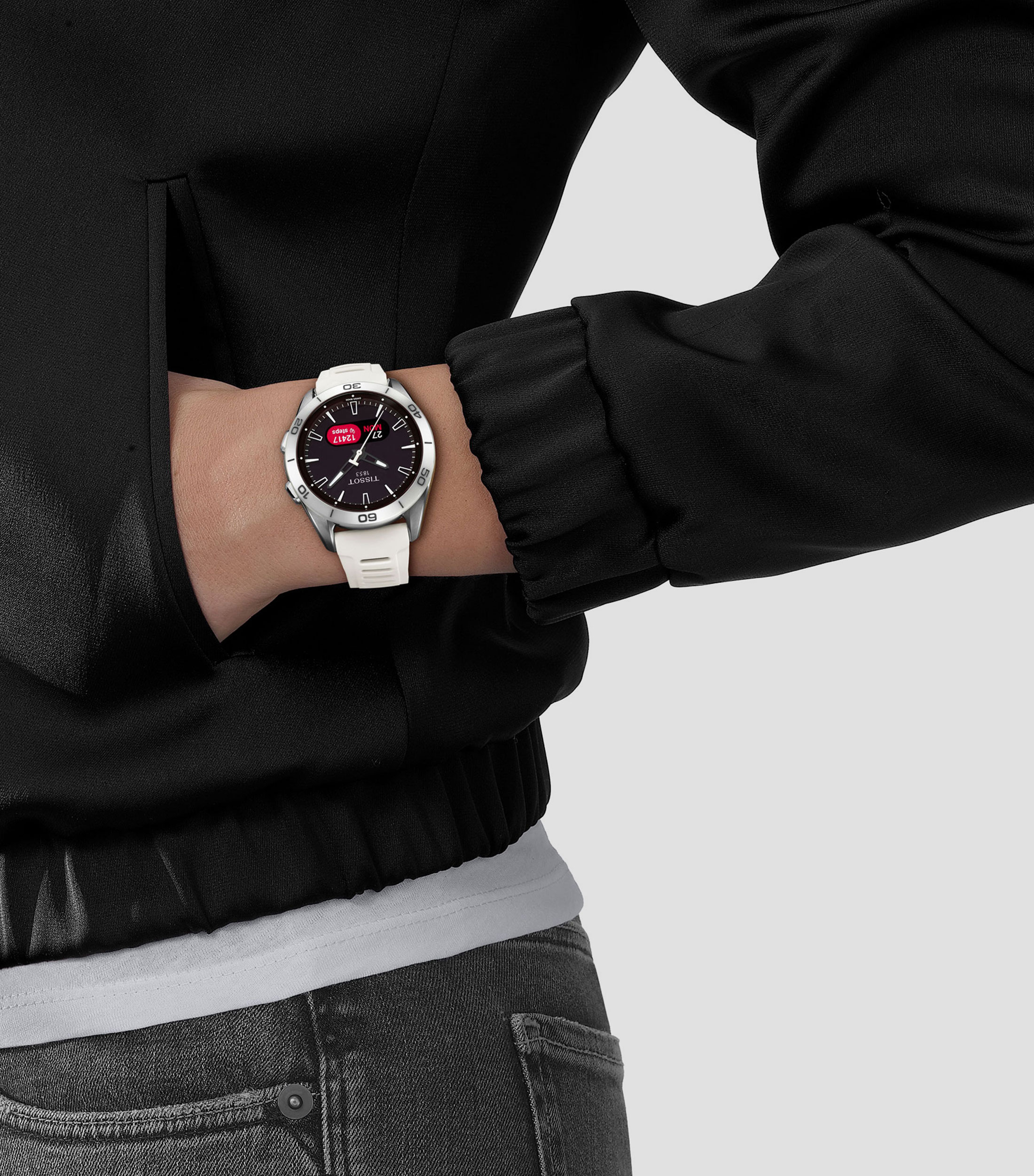 Reloj para Mujer T-Touch Connect Sport Deportivo Plateado