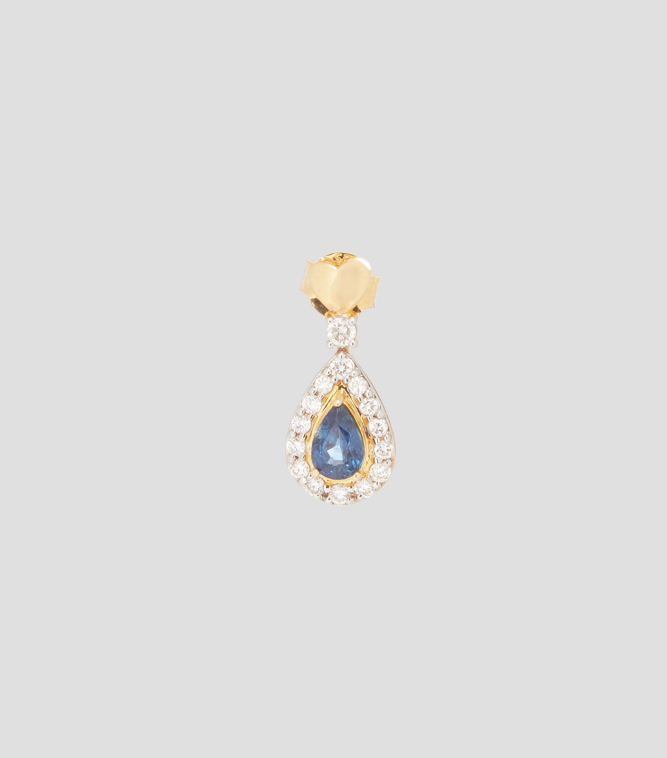 Aretes en oro amarillo de 14 kilates en gota de agua Mujer