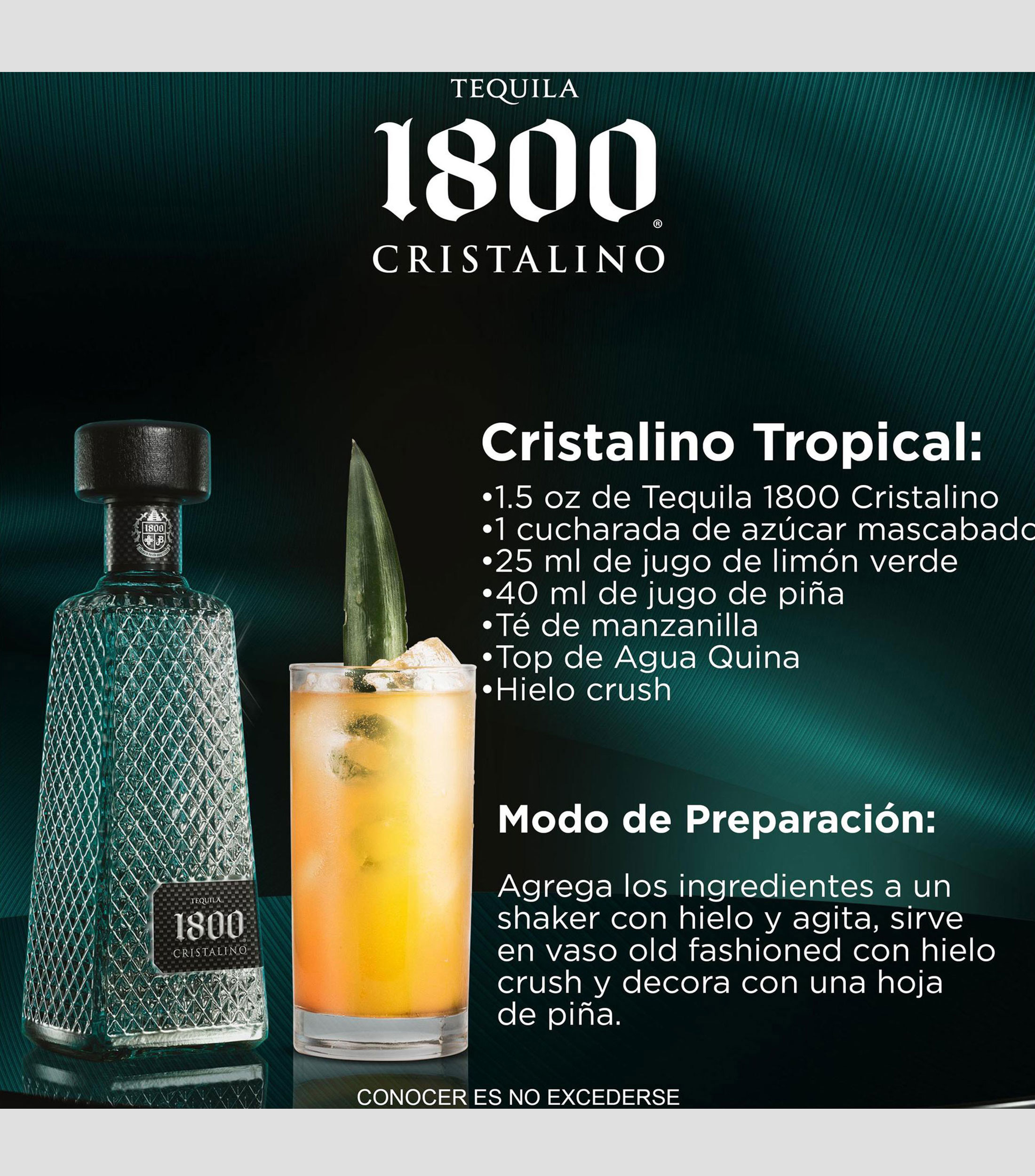 Tequila 1800 Anejo Cristalino, 700 ml