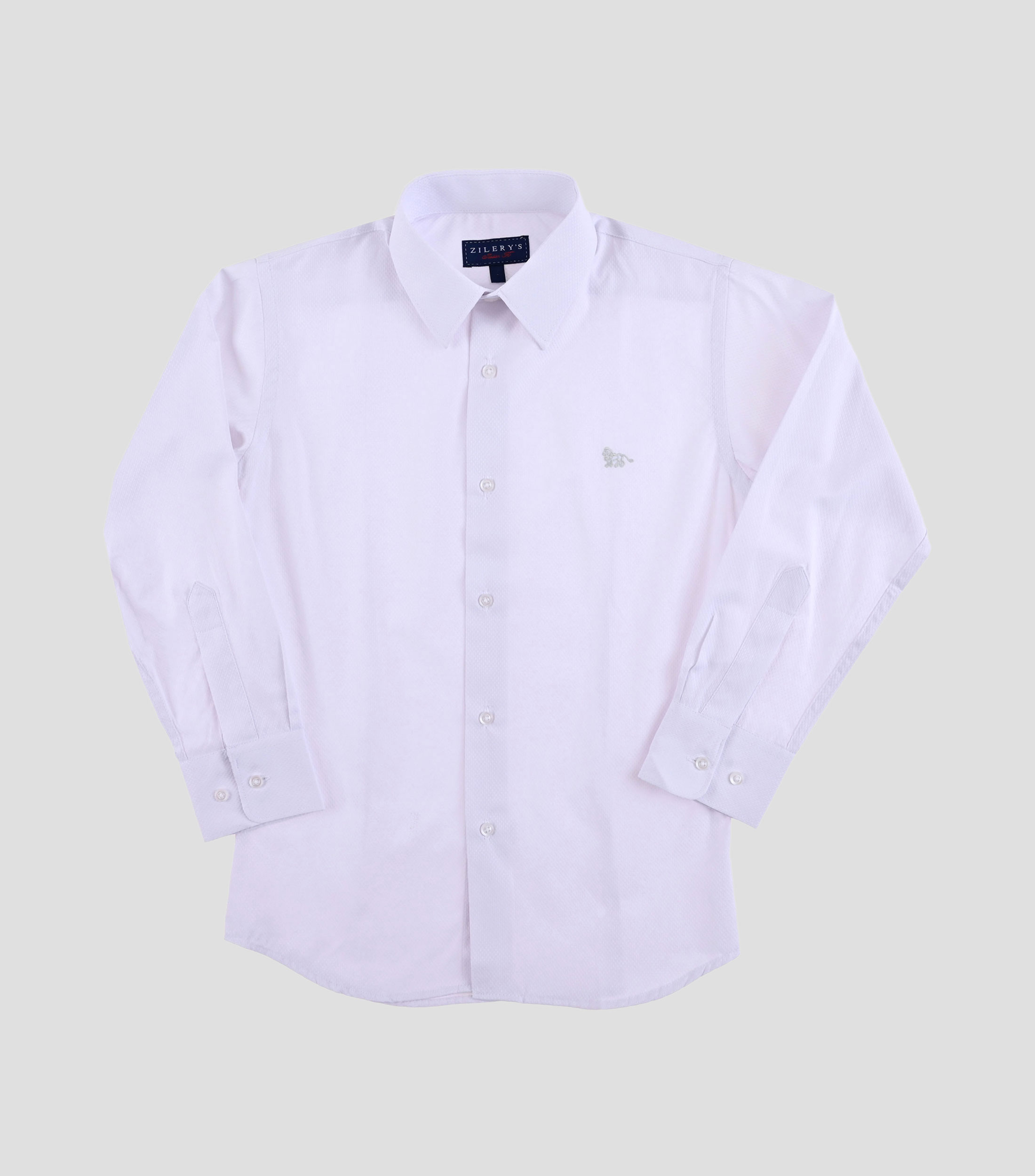 Camisa de vestir lisa con manga larga Niño
