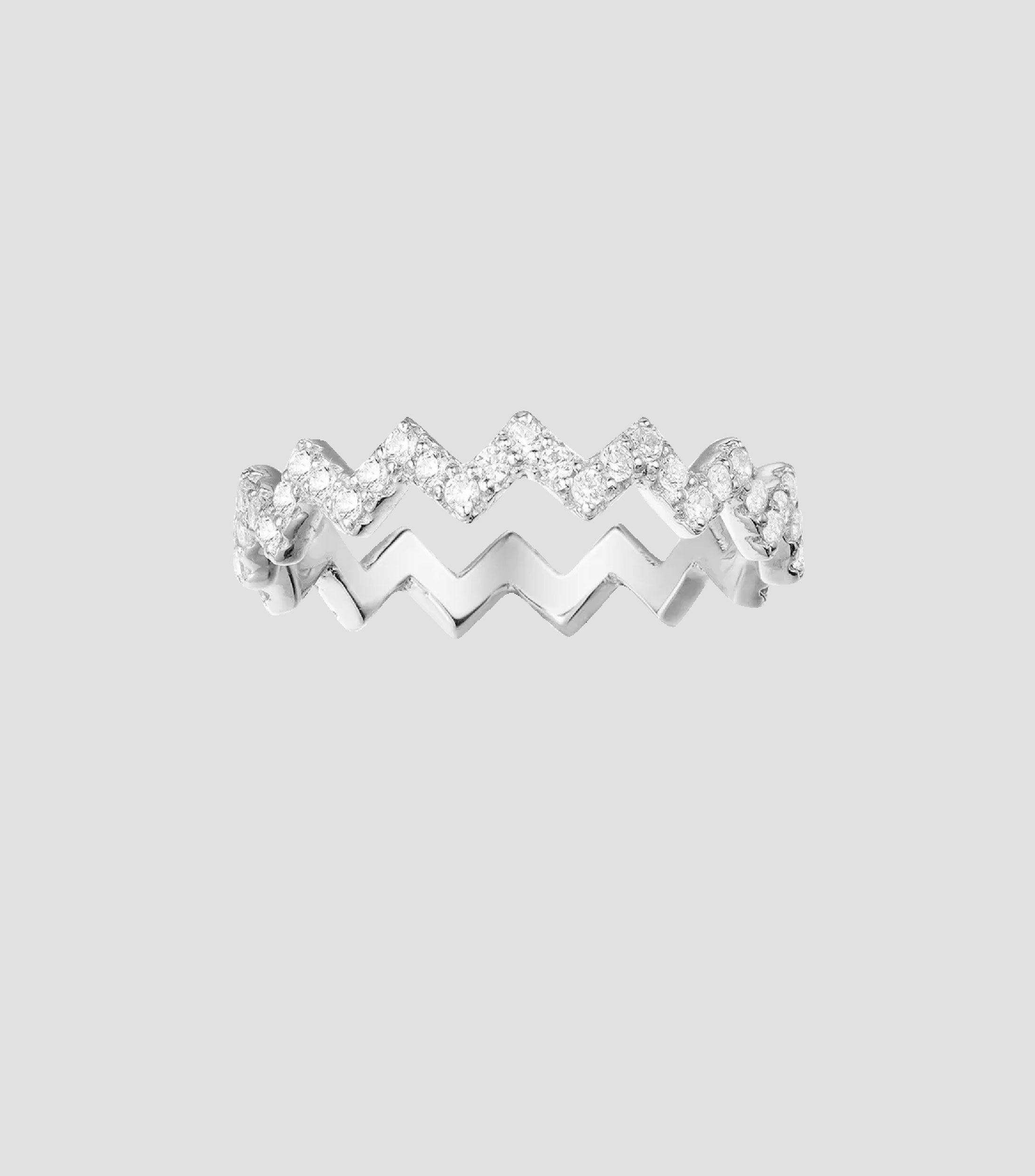 Anillo en plata .925 zigzag Mujer