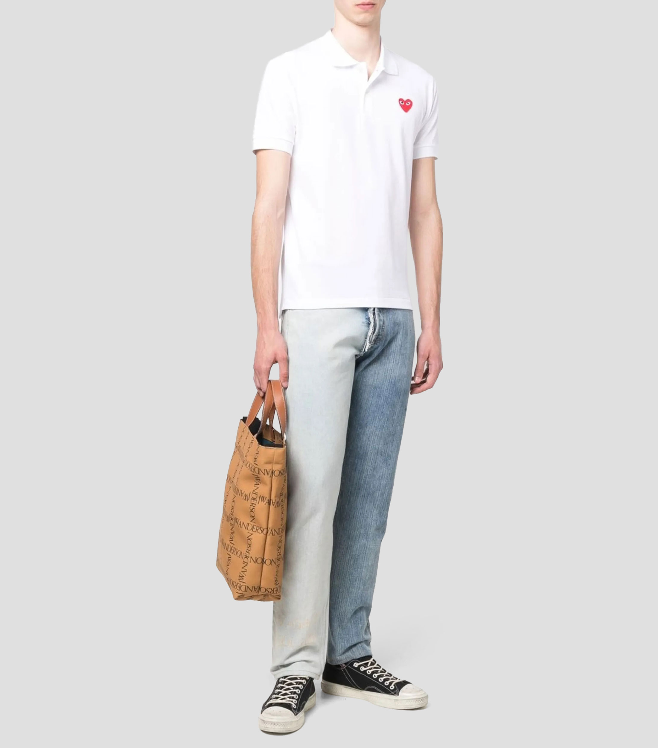 Playera tipo polo manga corta lisa Hombre