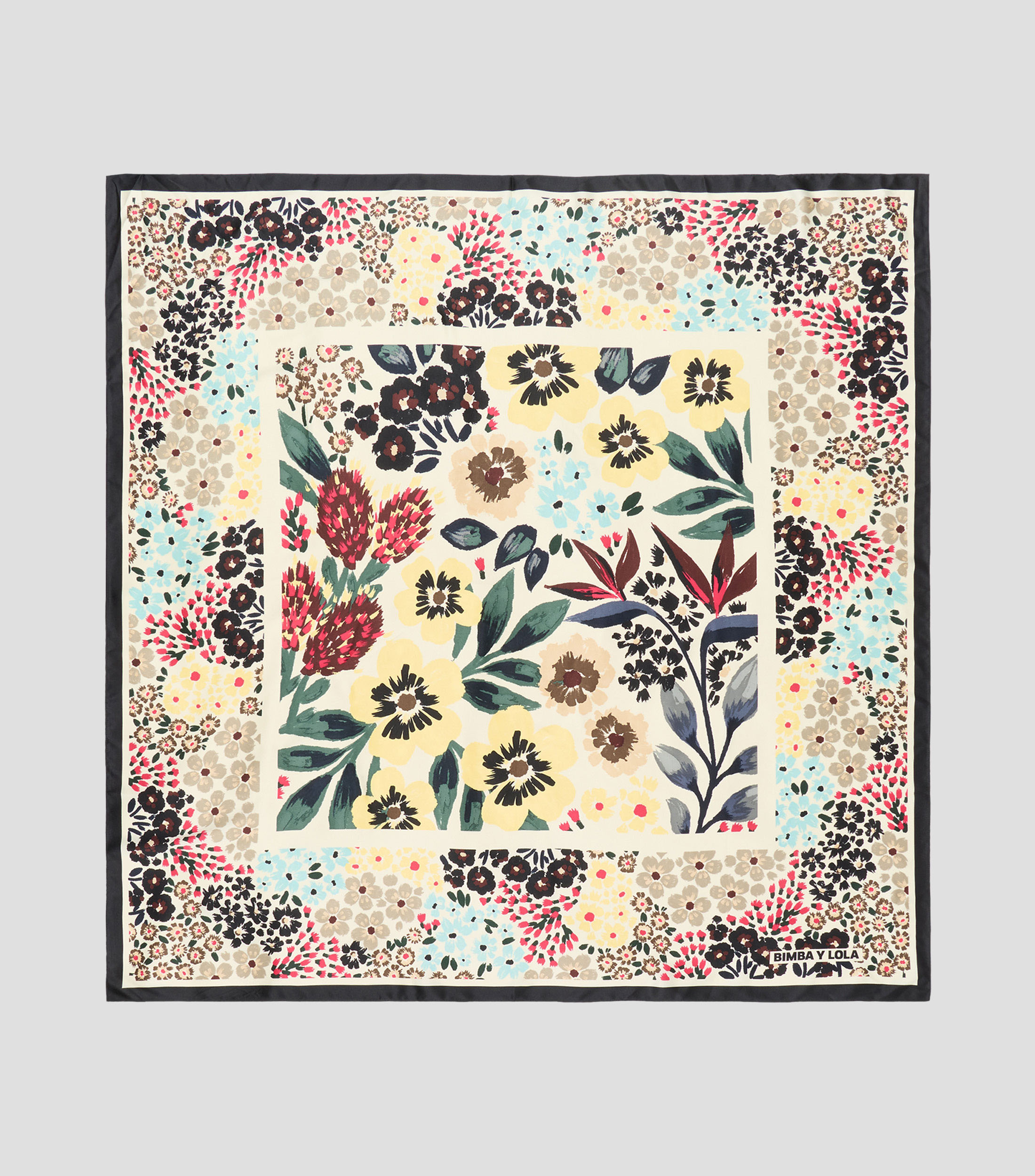 Pañuelo estampado flores Mujer