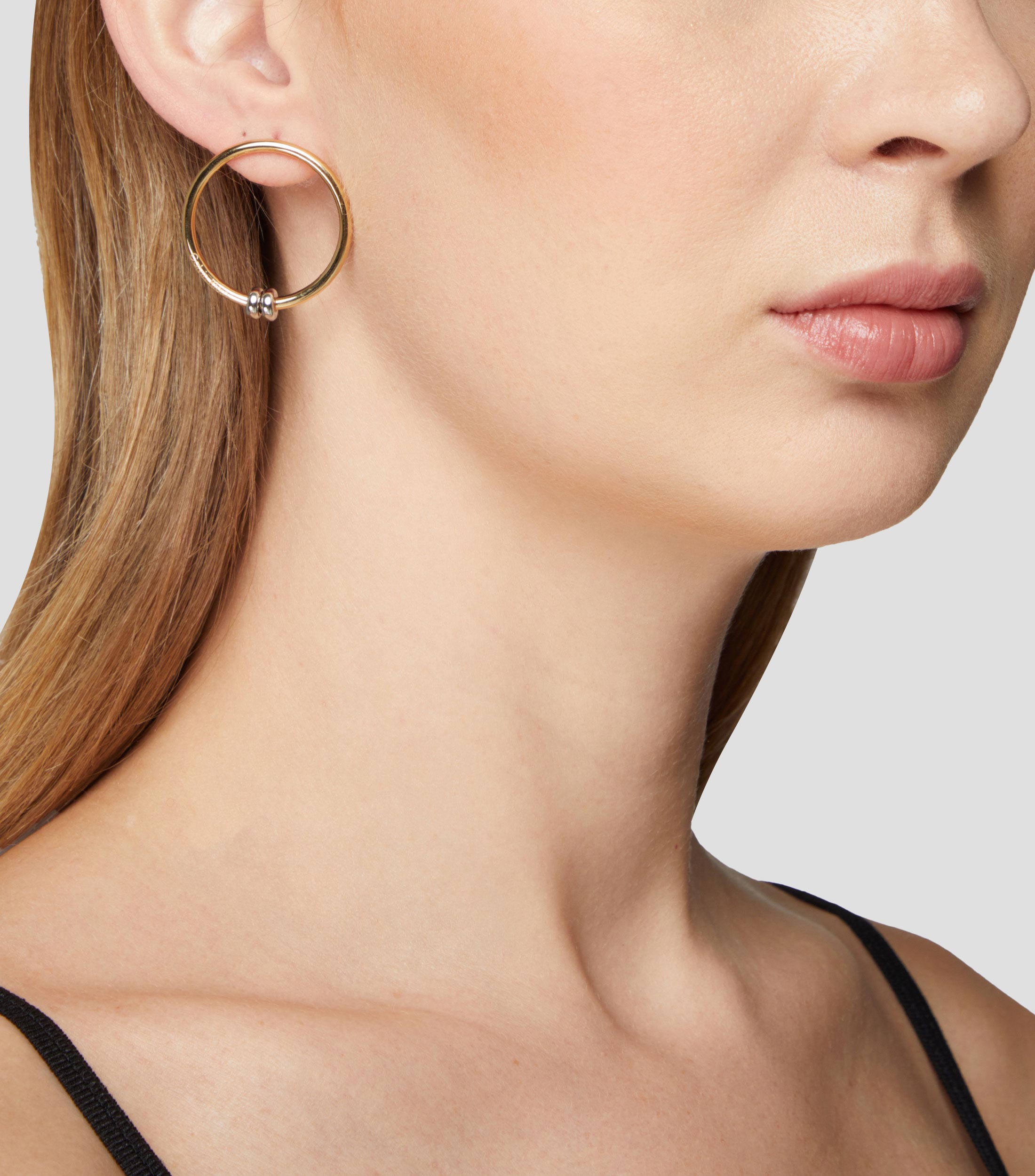 Aretes aros dorados Mujer