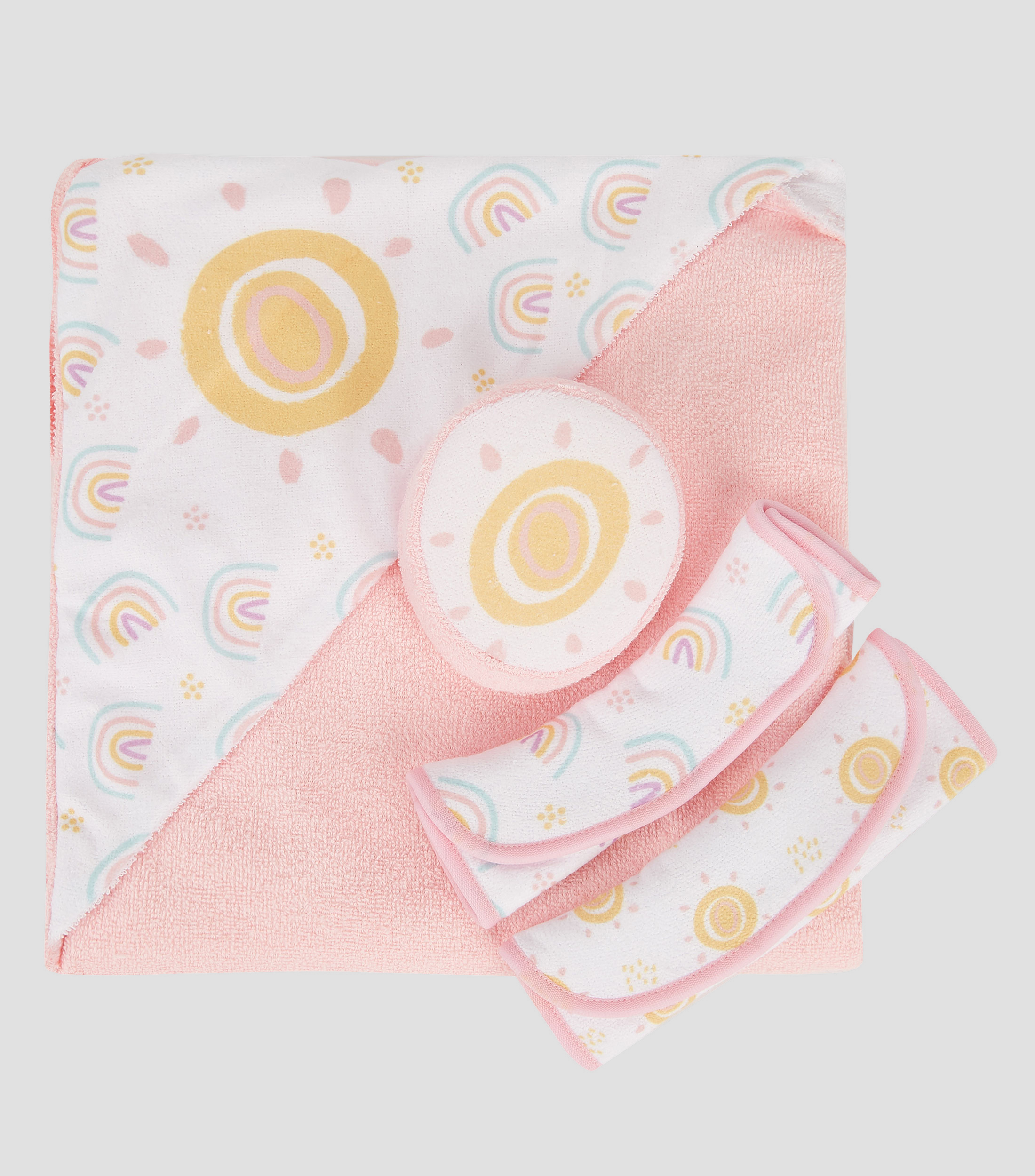 Set de Bano Arcoiris 4 Piezas Bebe