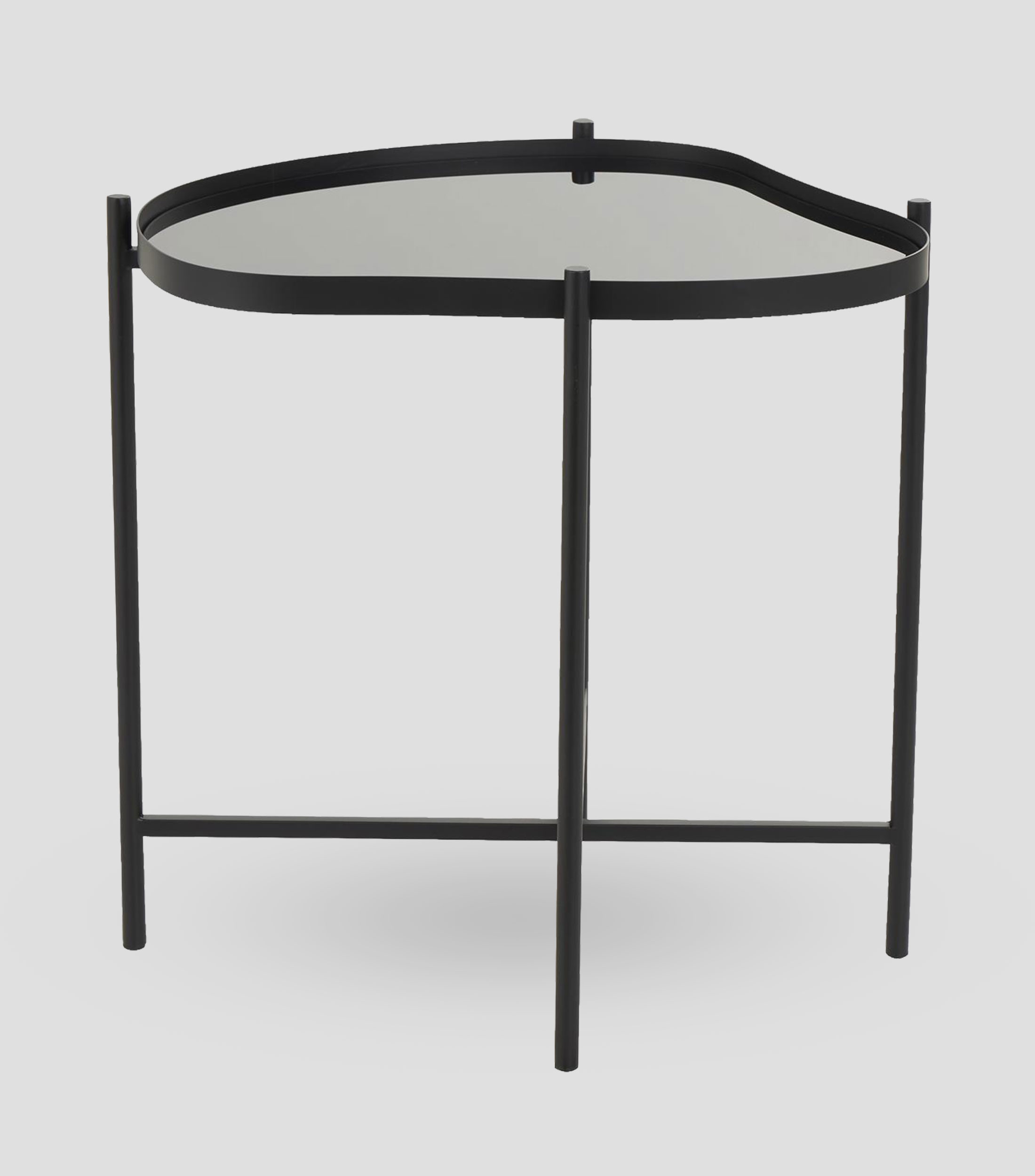 Mesa auxiliar en metal negro