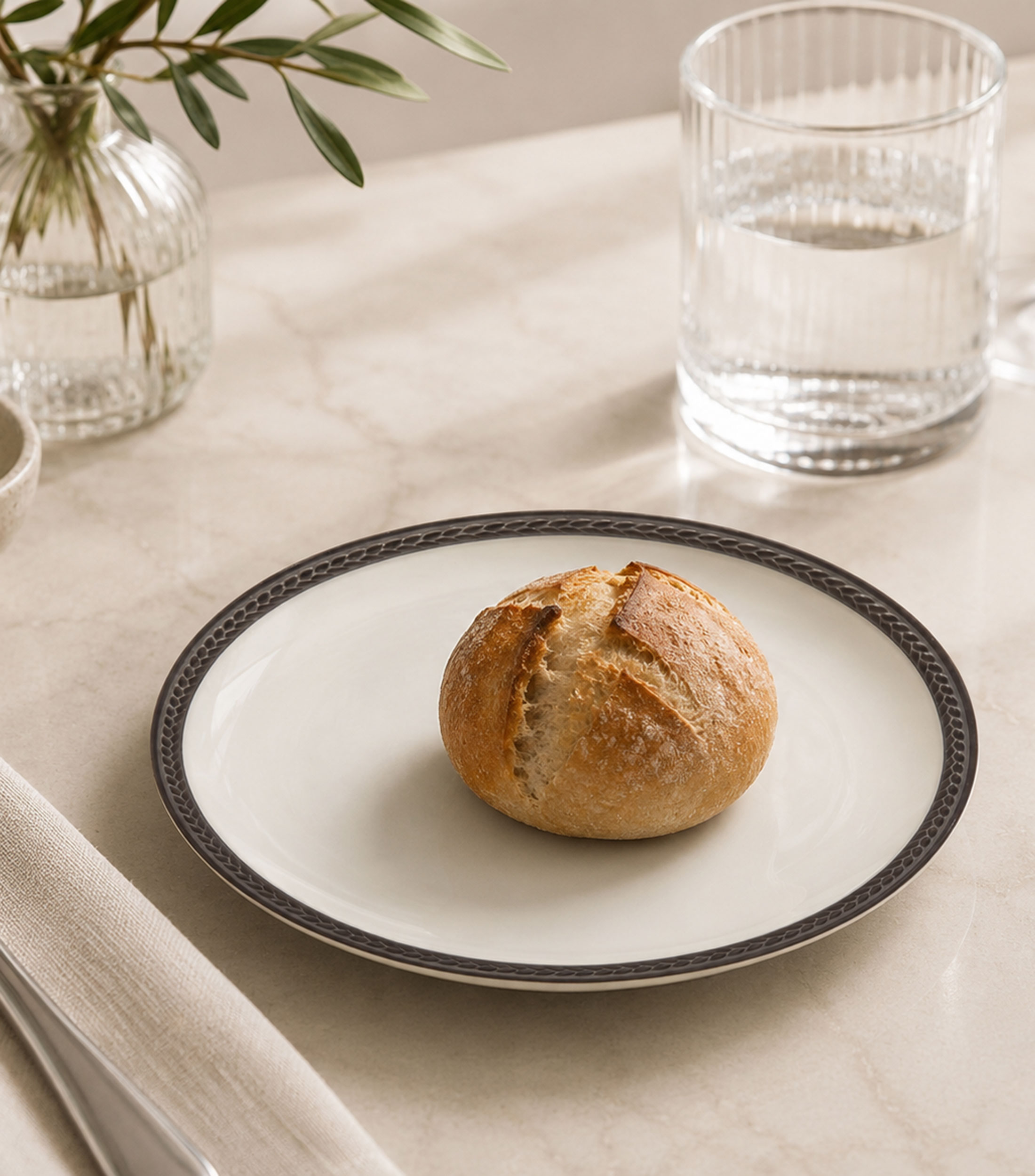 Plato para pan Soie Tressee Black