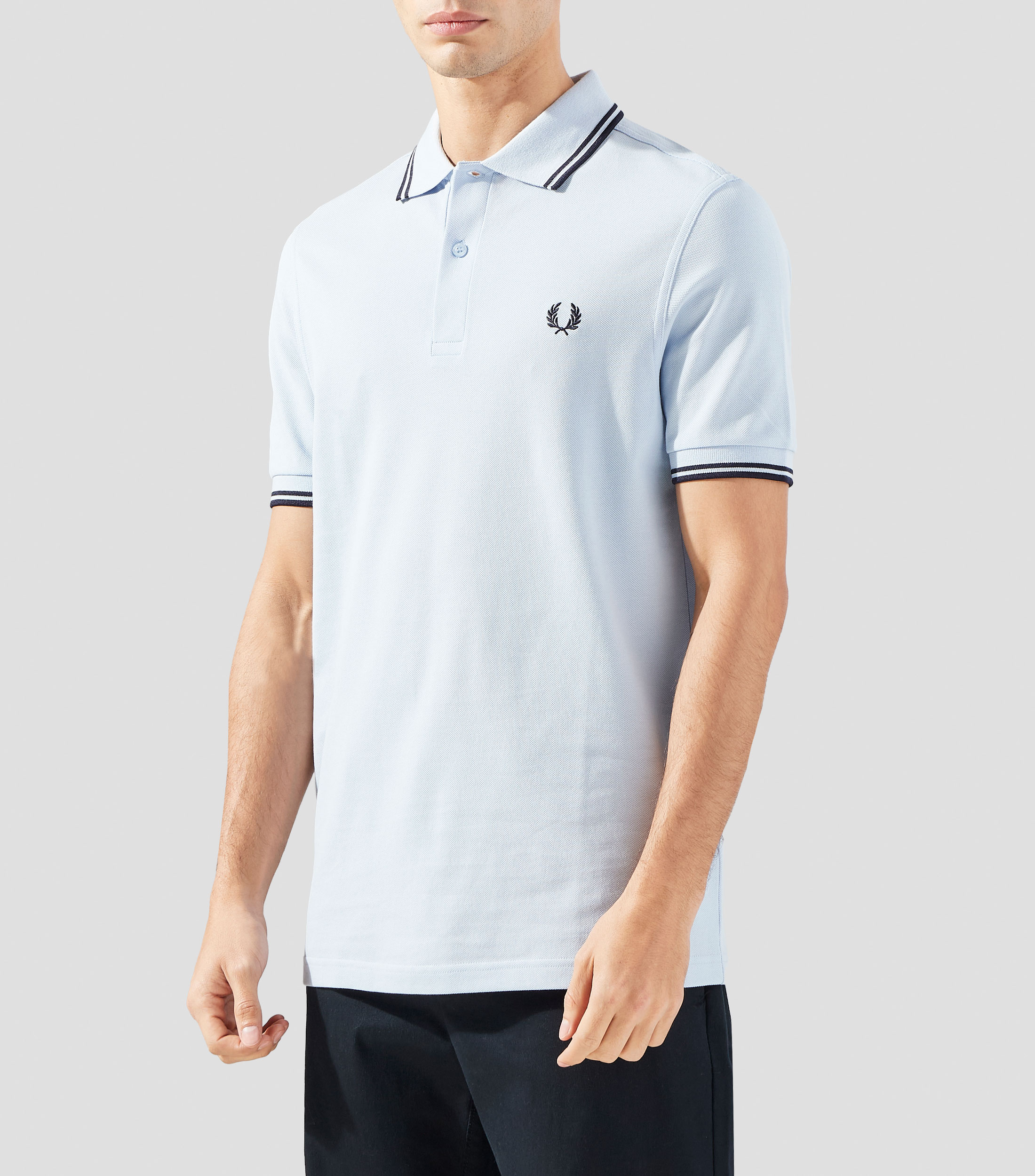 Playera tipo polo manga corta lisa Hombre