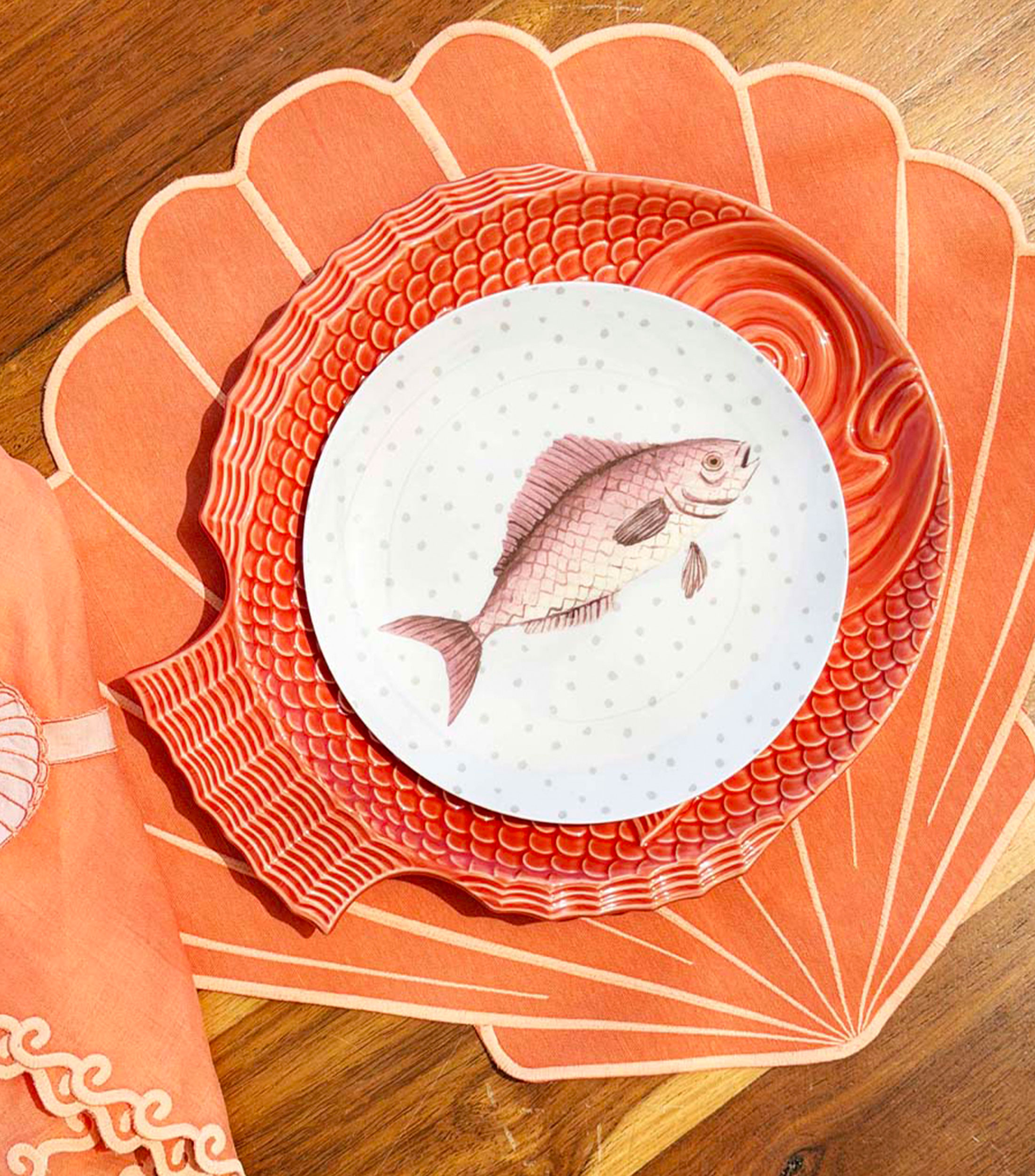 Set 4 Platos para ensalada Pescado