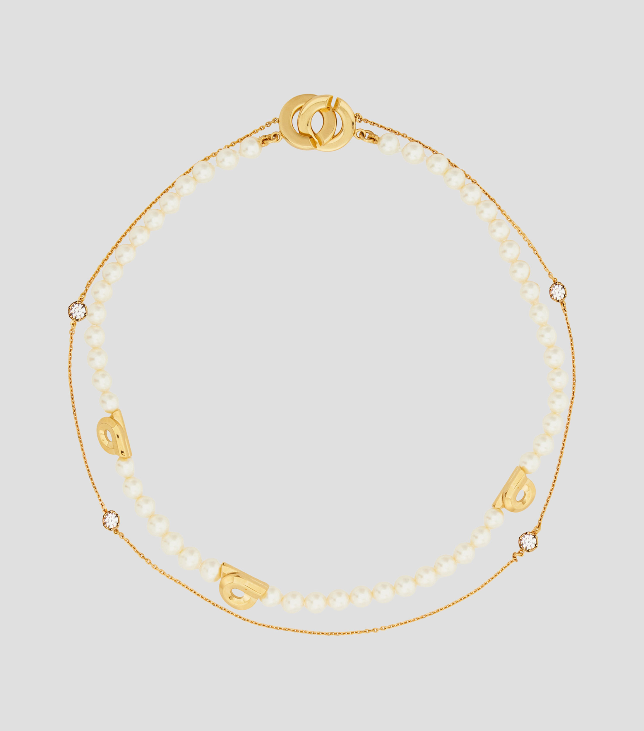 Collar con perlas y cristales Mujer