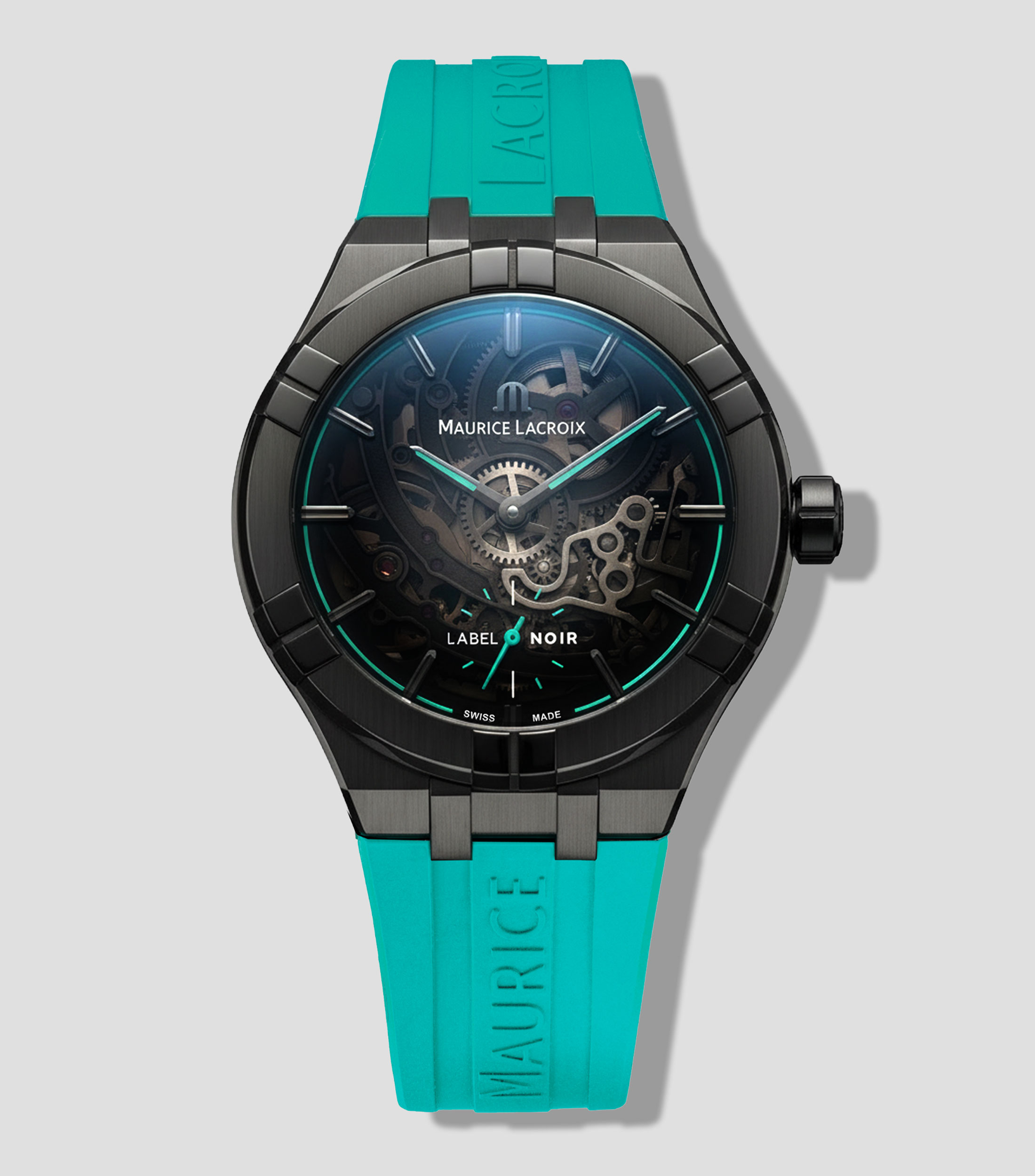 Reloj para Hombre AIKON Automatic Manufacture Skeleton casual, negro