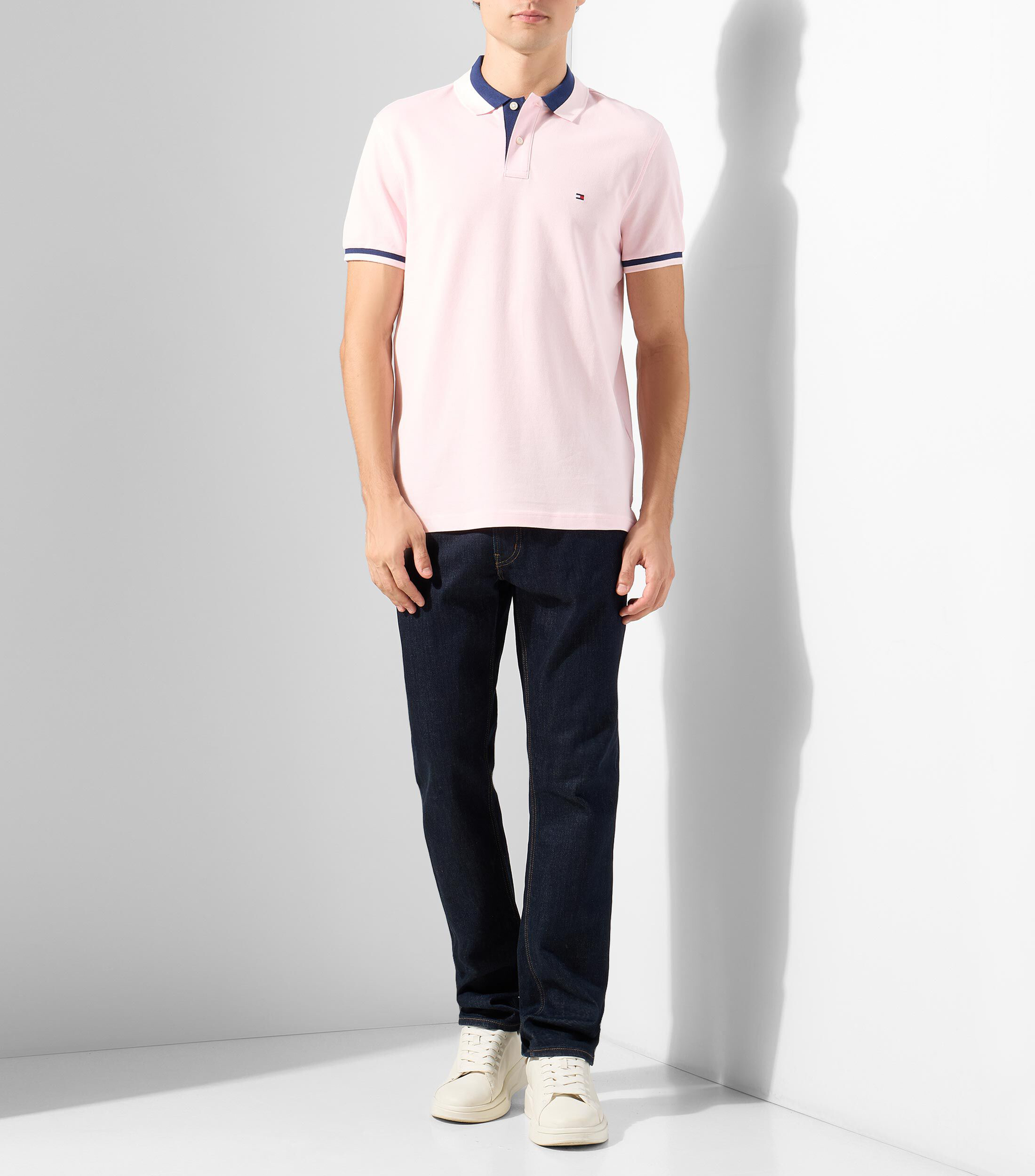 Playera tipo polo manga corta lisa Hombre
