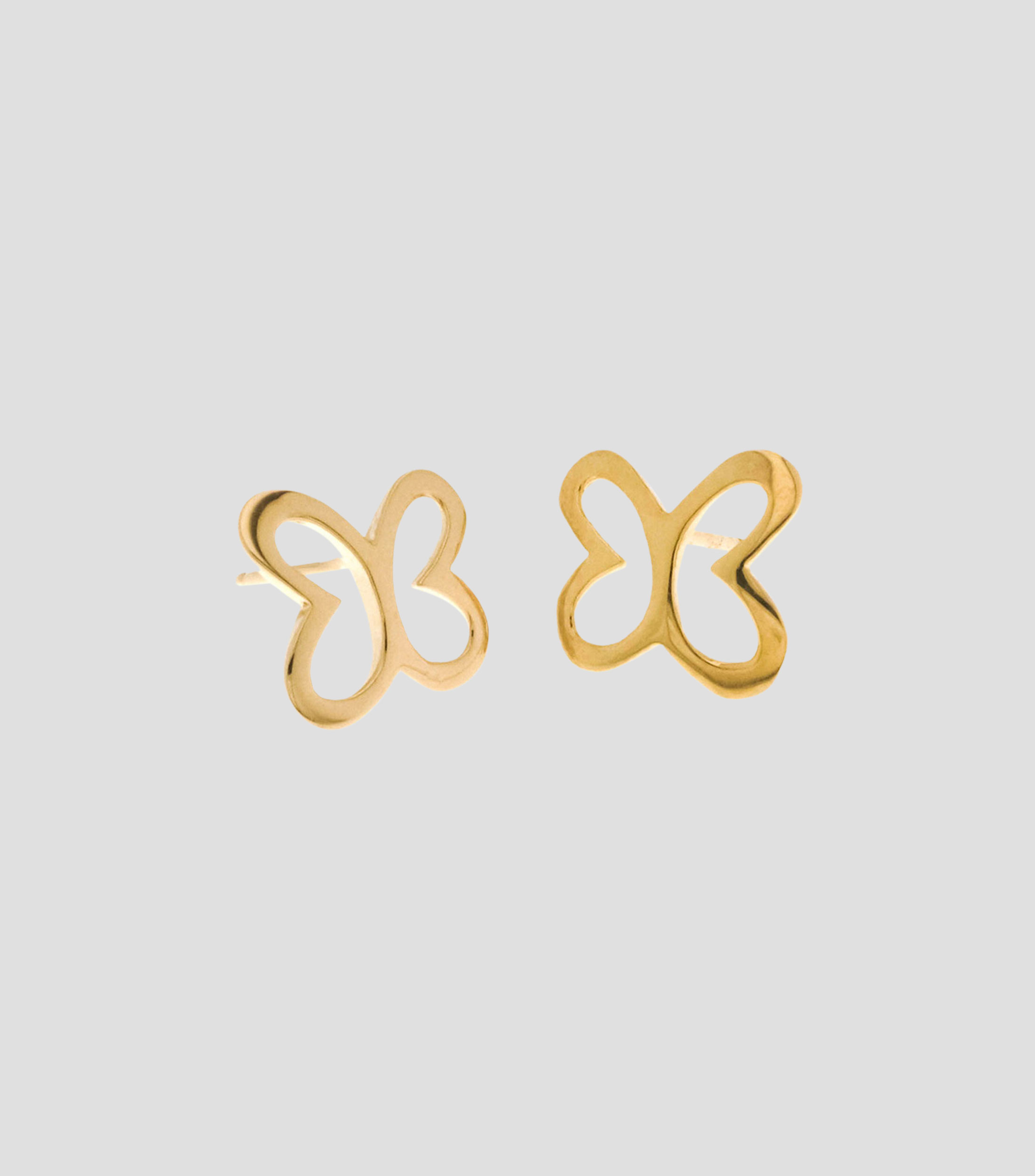 Aretes en plata .925 Mariposa dorados Mujer