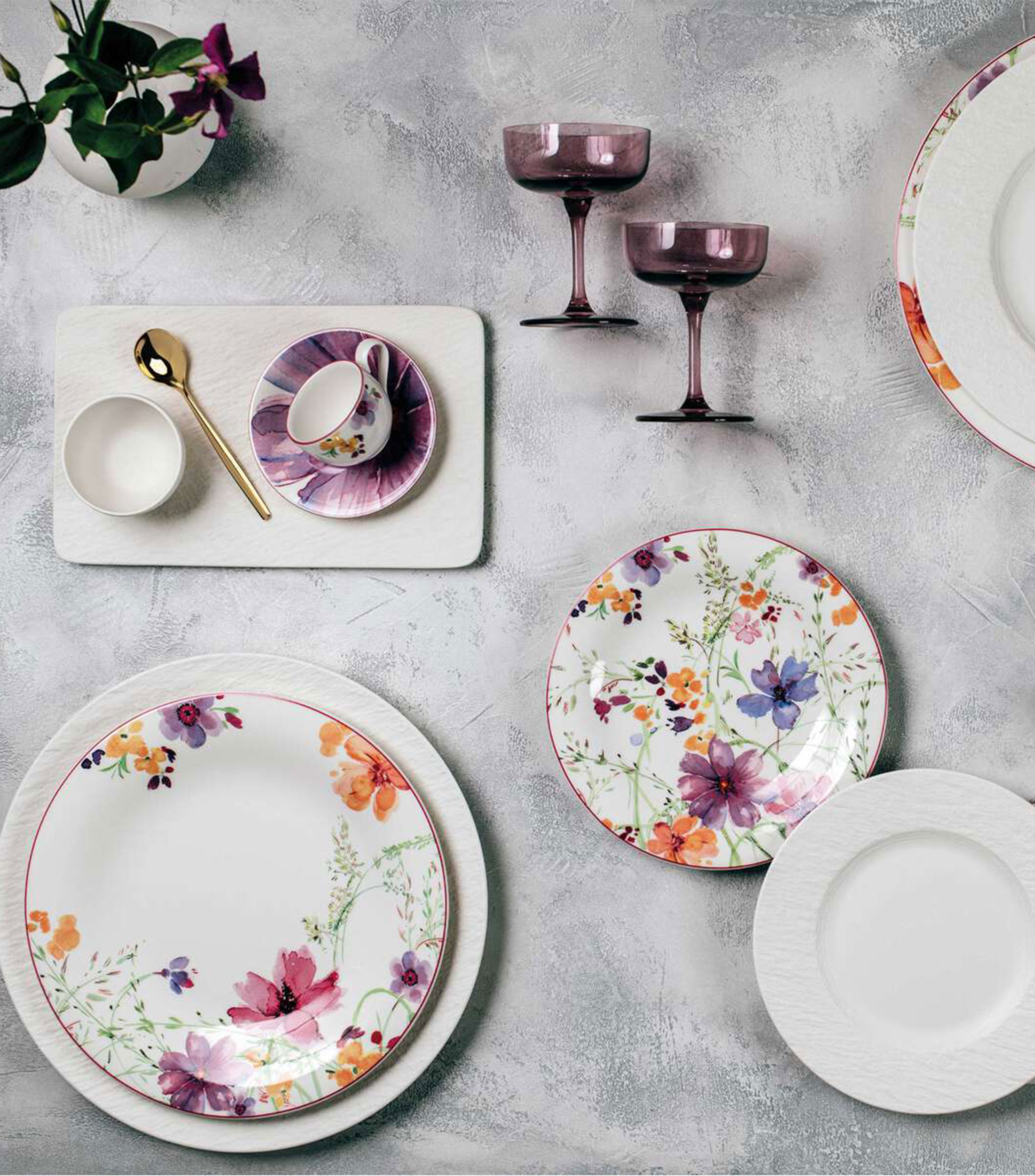 Plato trinche Mariefleur floral