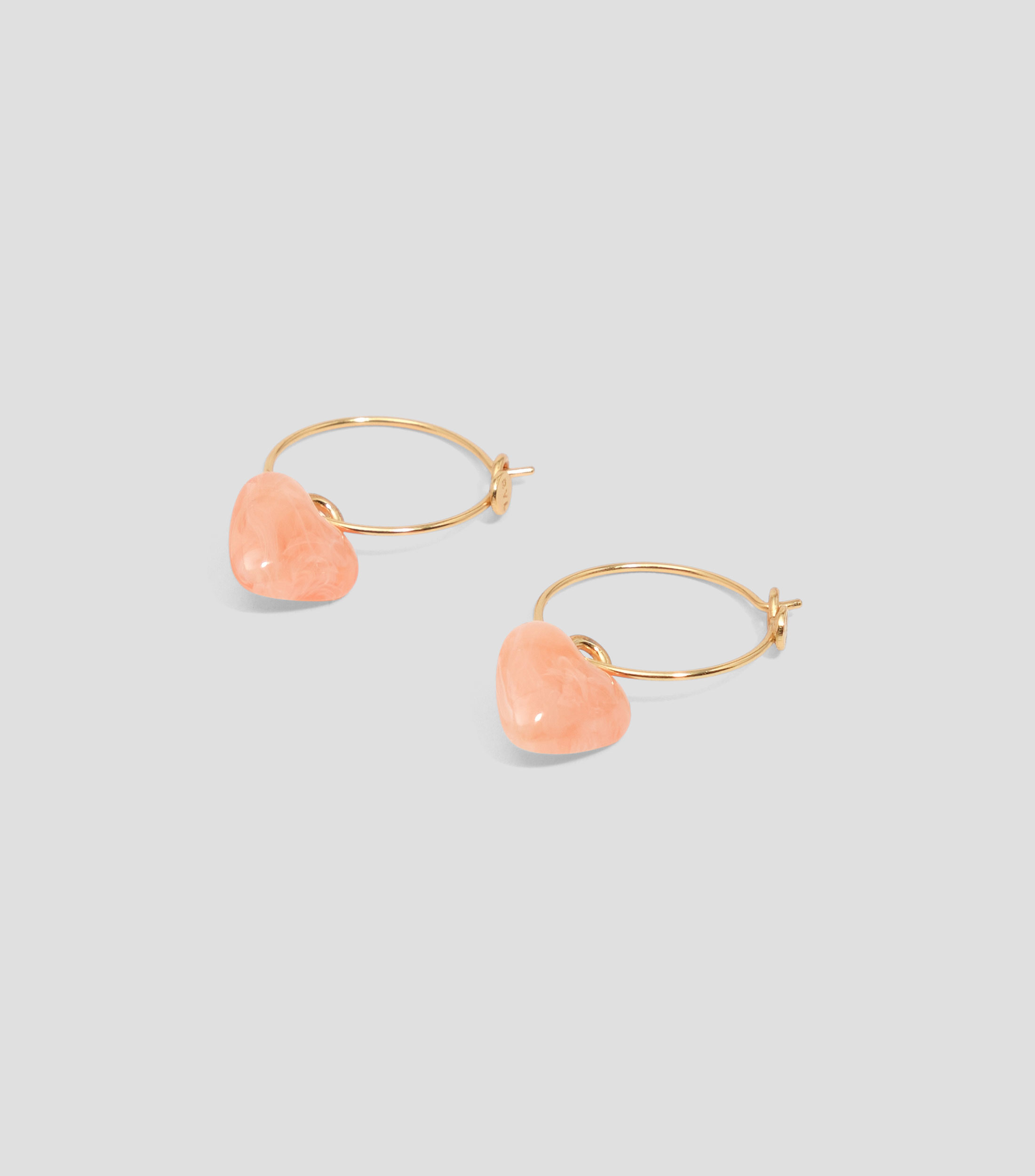 Aretes de aro con corazón Mujer