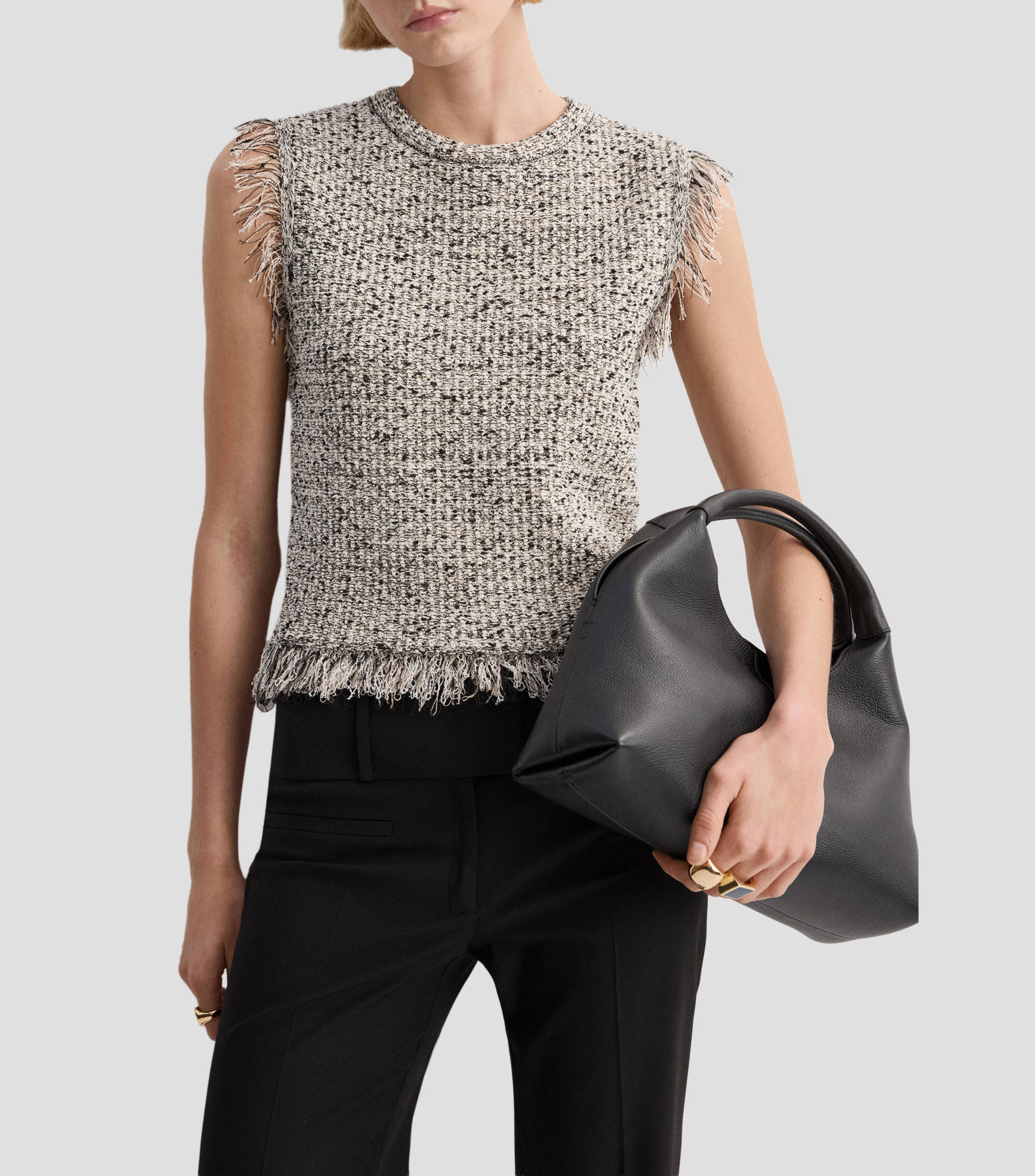 Top cuello redondo sin mangas fantasía Mujer