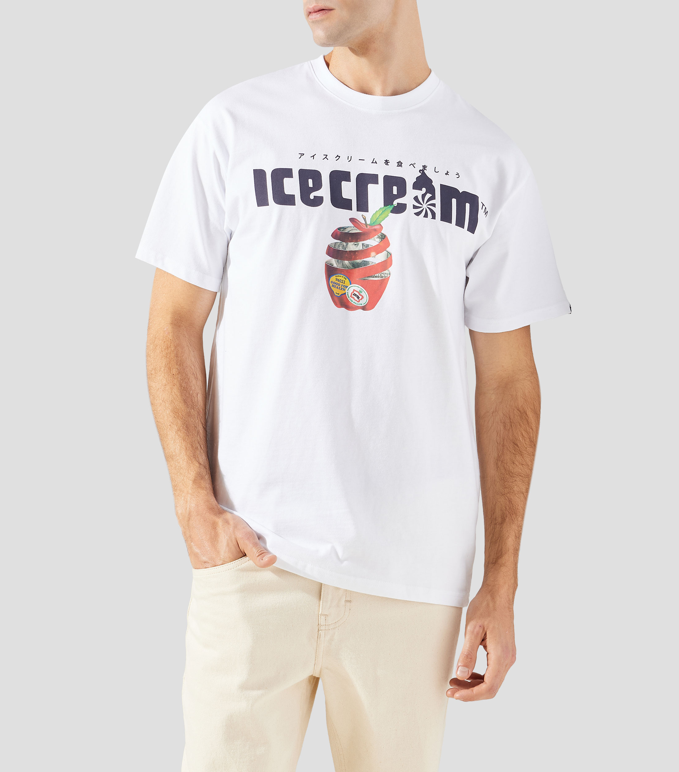 Playera cuello redondo manga corta estampada Hombre