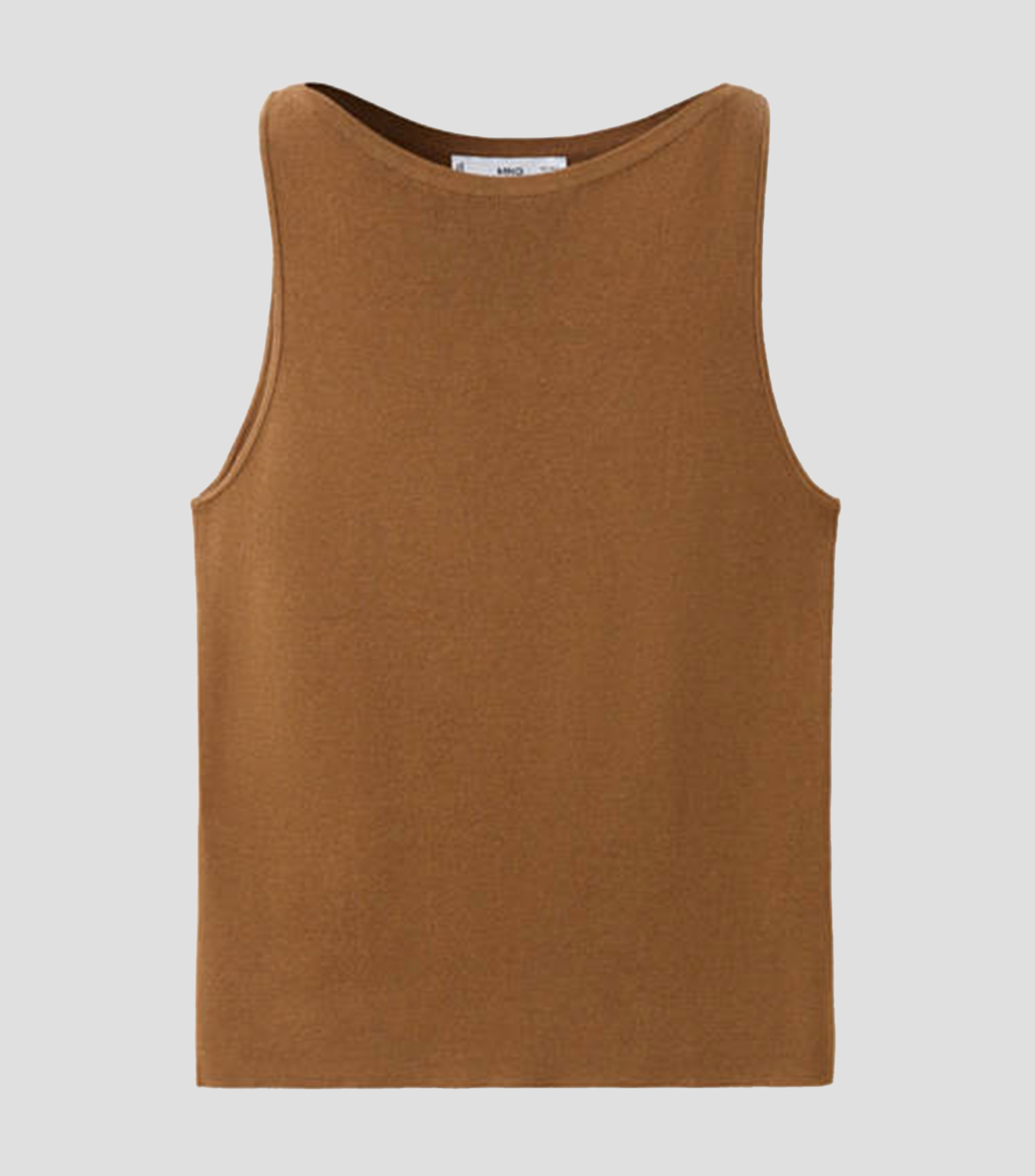 Blusa lisa sin mangas Mujer