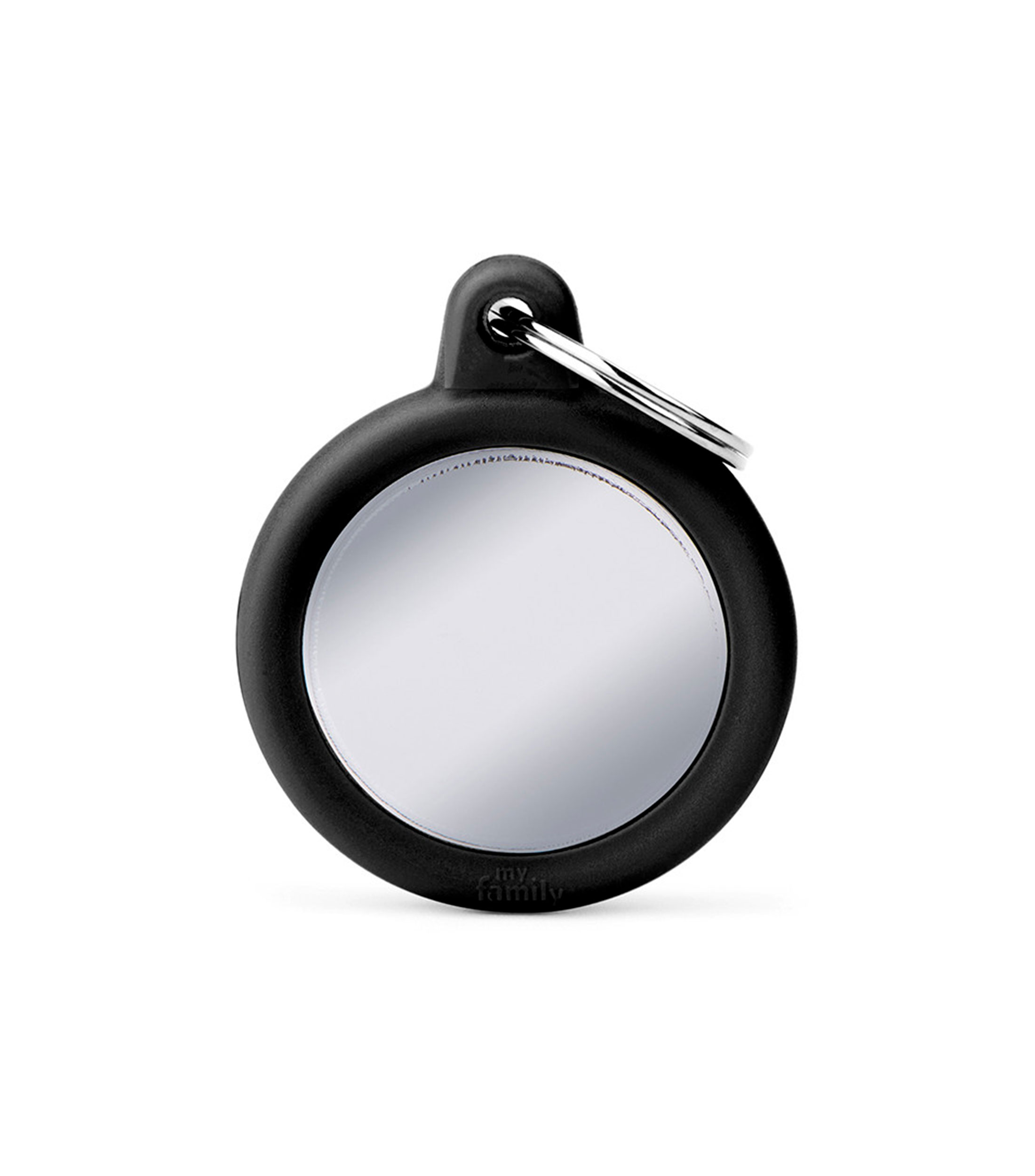 Placa para Mascota Hushtag Circulo en metal