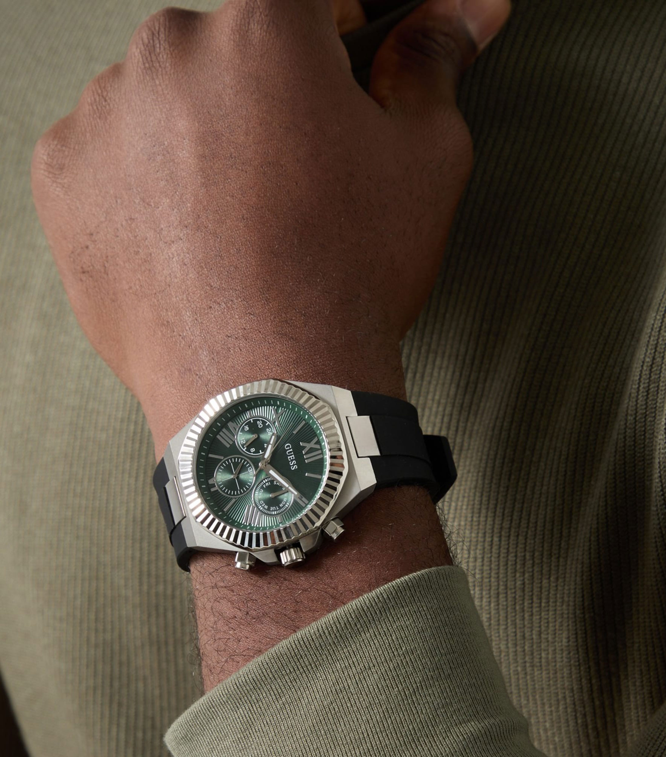 Reloj para Hombre Equity casual plateado/negro